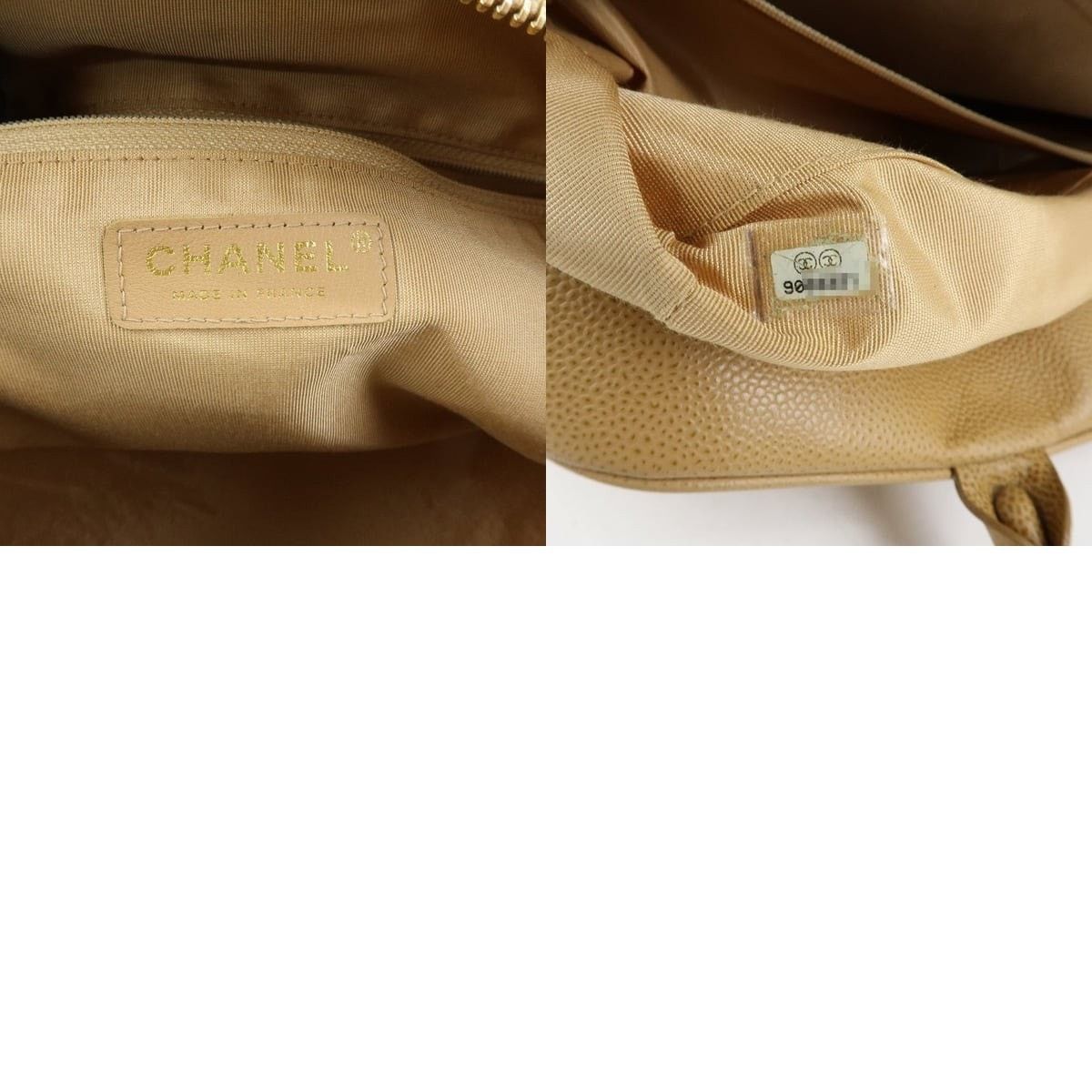 Chanel Chanel CC Duffle Bag Caviar Leather Satchel Tan Size ONE SIZE - 8 Thumbnail