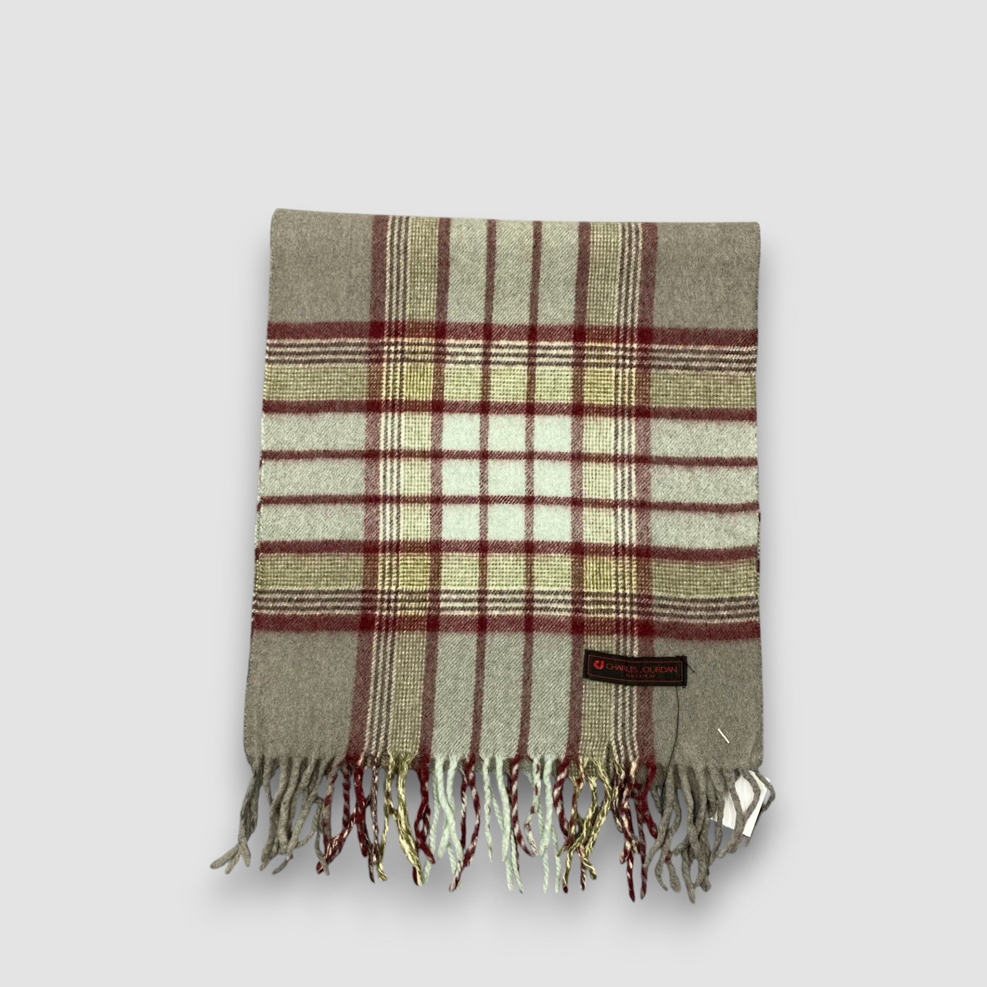 Charles Jourdan Vintage Charles Jourdan Scarf Muffler Wool Plaid Scarves Size ONE SIZE - 2 Thumbnail