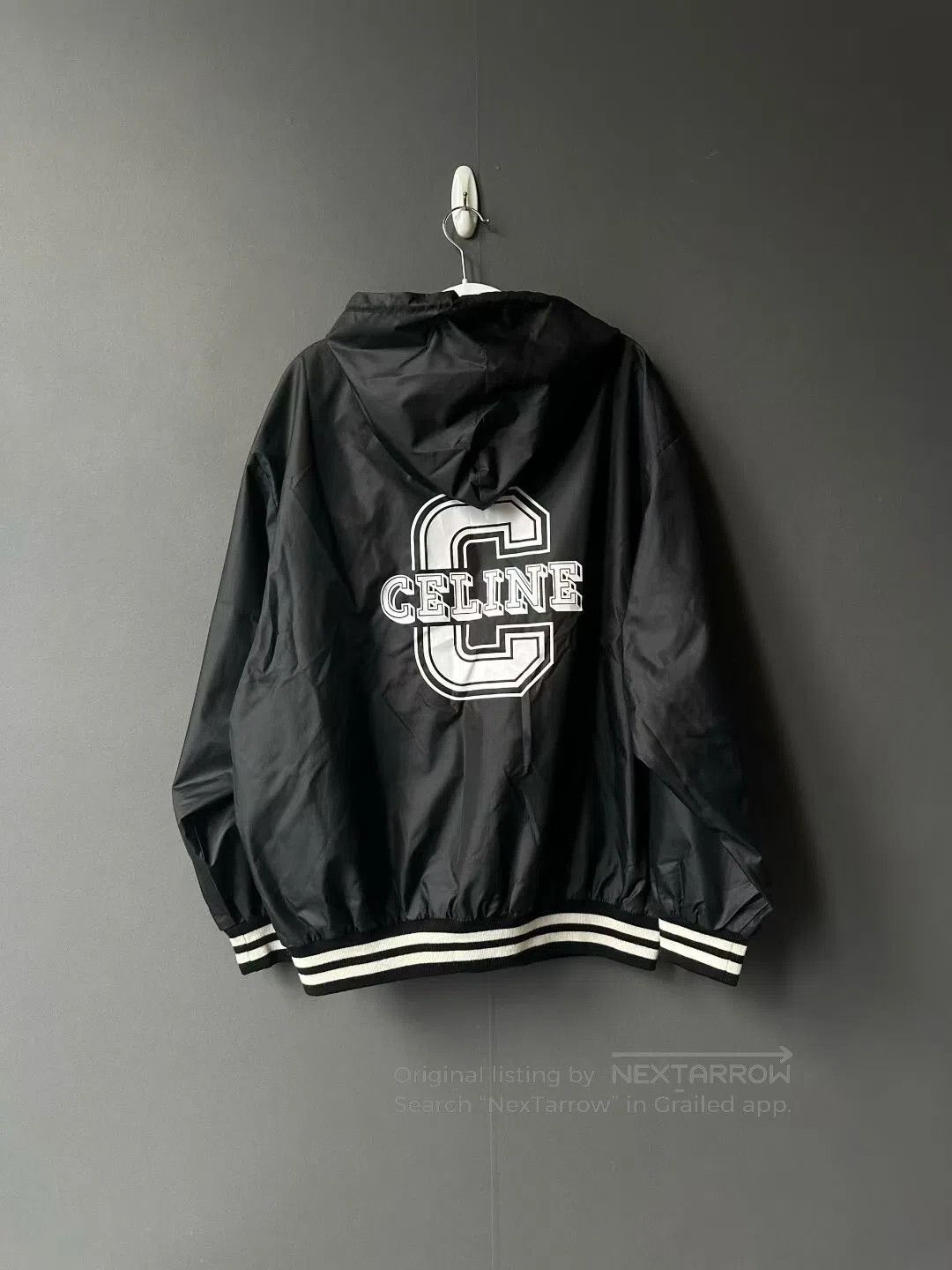 Celine CELINE Black Nylon Hooded Shell Jacket| Size XS / US 0-2 / IT 36-38 - 2 Thumbnail