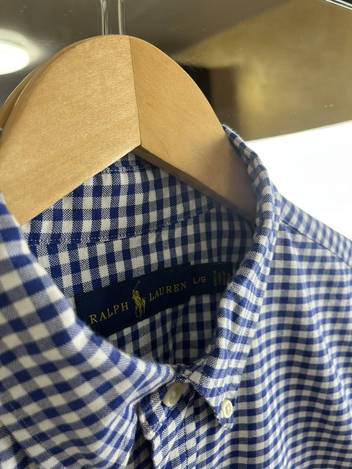 Polo Ralph Lauren Polo Ralph Lauren Gingham Crisp Cotton Button-Down Shirt Size US L / EU 52-54 / 3 - 2 Thumbnail