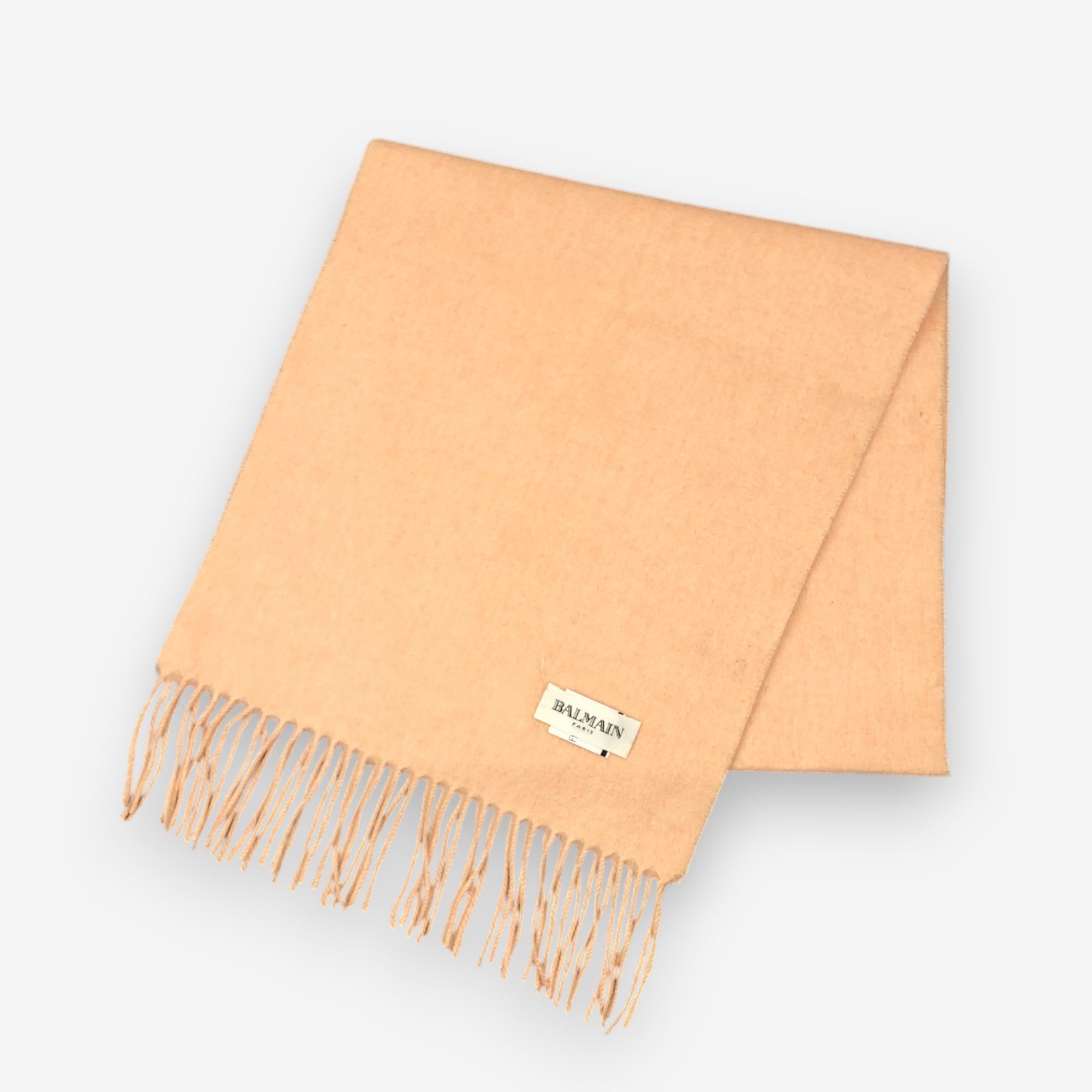 Japanese Brand Vintage Balmain Scarf Muffler Cashmere Fringe Scarves Size ONE SIZE - 2 Thumbnail
