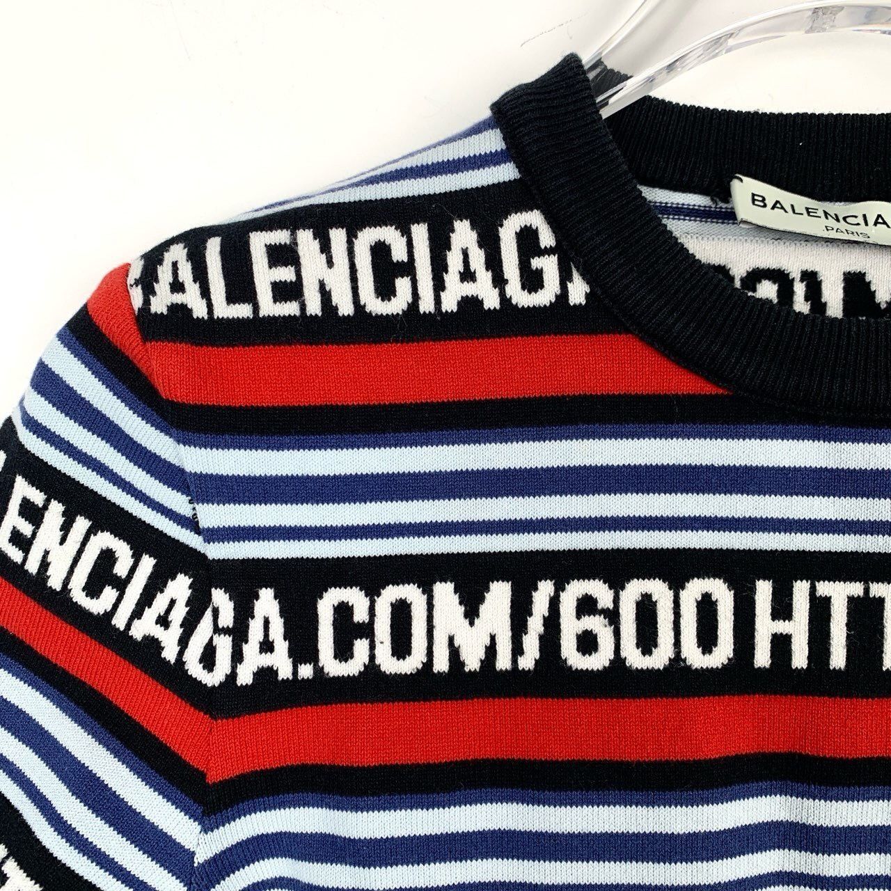 Balenciaga Balenciaga Logo Website Striped Embroidery Color-block Round Size XXS / US 00 / IT 34 - 6 Thumbnail