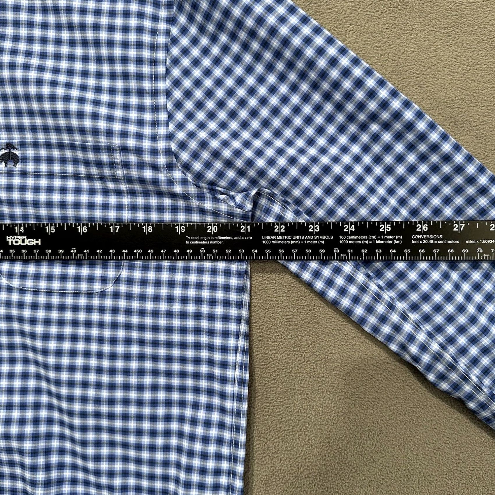 Brooks Brothers Brooks Brothers Shirt Mens M Blue Plaid The Original Polo Button Down Nylon EUC Size US M / EU 48-50 / 2 - 6 Thumbnail