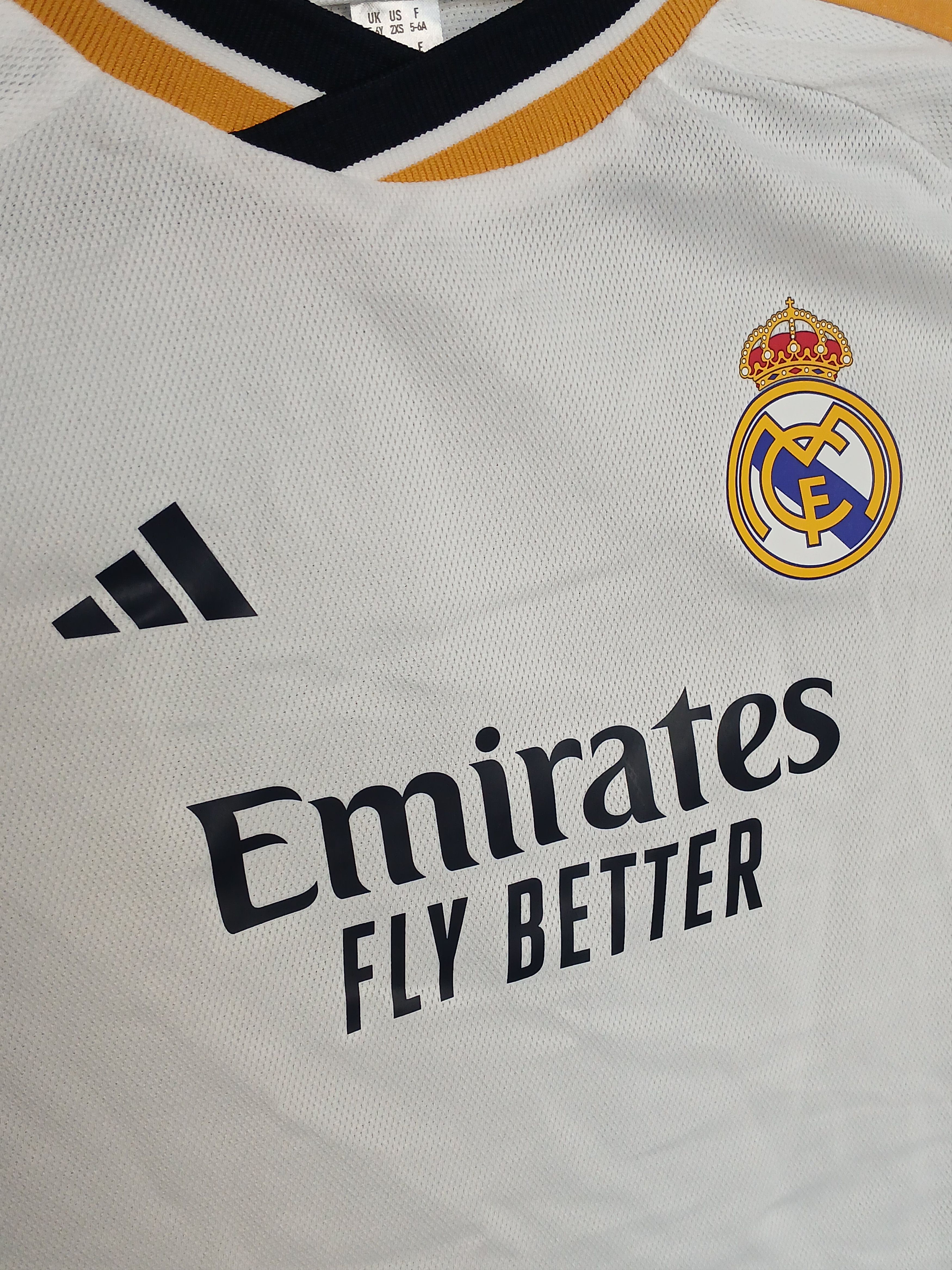 Adidas New KIDS Real Madrid 23/24 Home Football Jersey T-Shirt Size US XXS / EU 40 - 3 Thumbnail