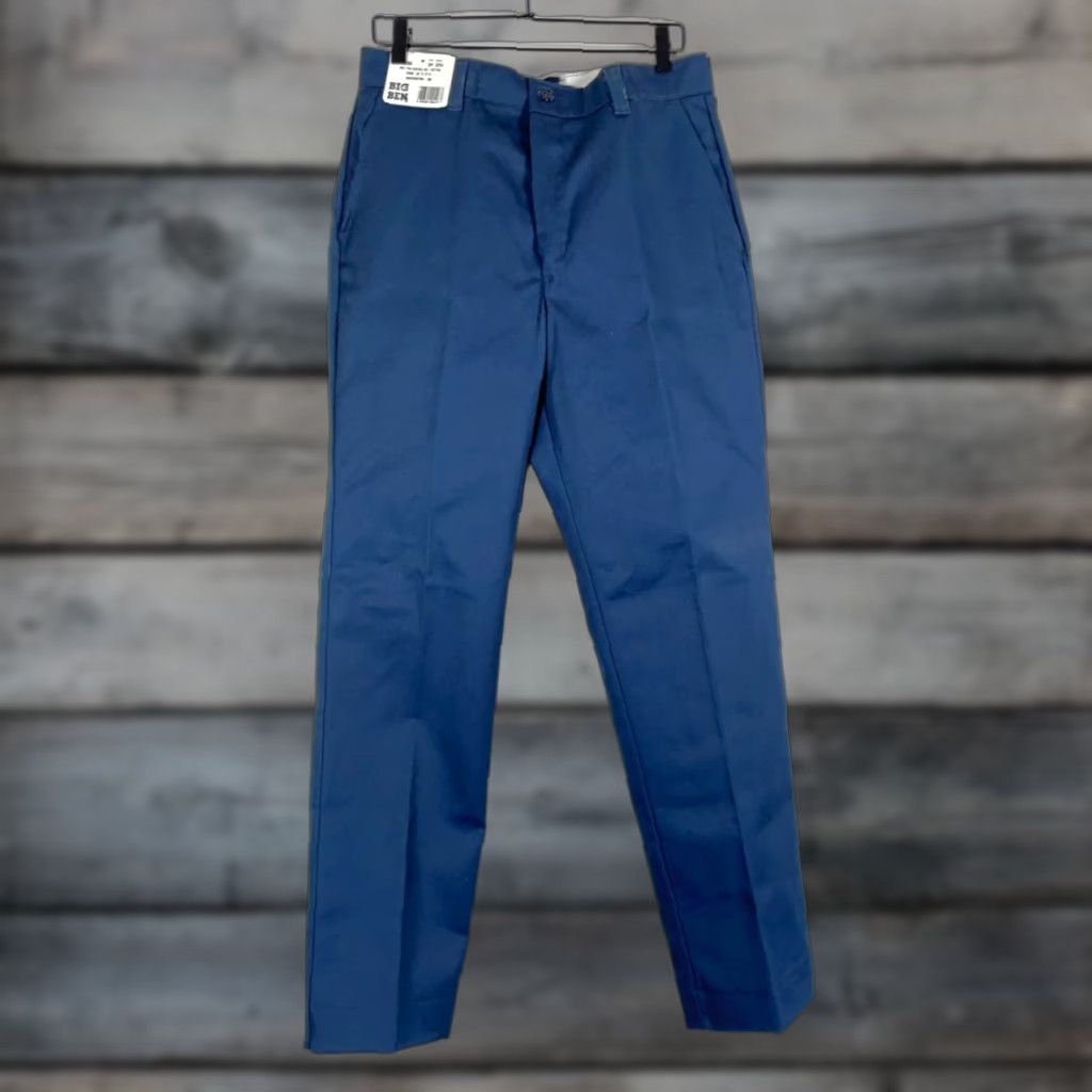 Vintage VINTAGE Ben Ben Pants Shirt? 80s Big Ben Work Pants Men's 33 x 32 Blue Polyester Blend Unworn (33 x 37 Tag) Size US 33 - 1 Thumbnail