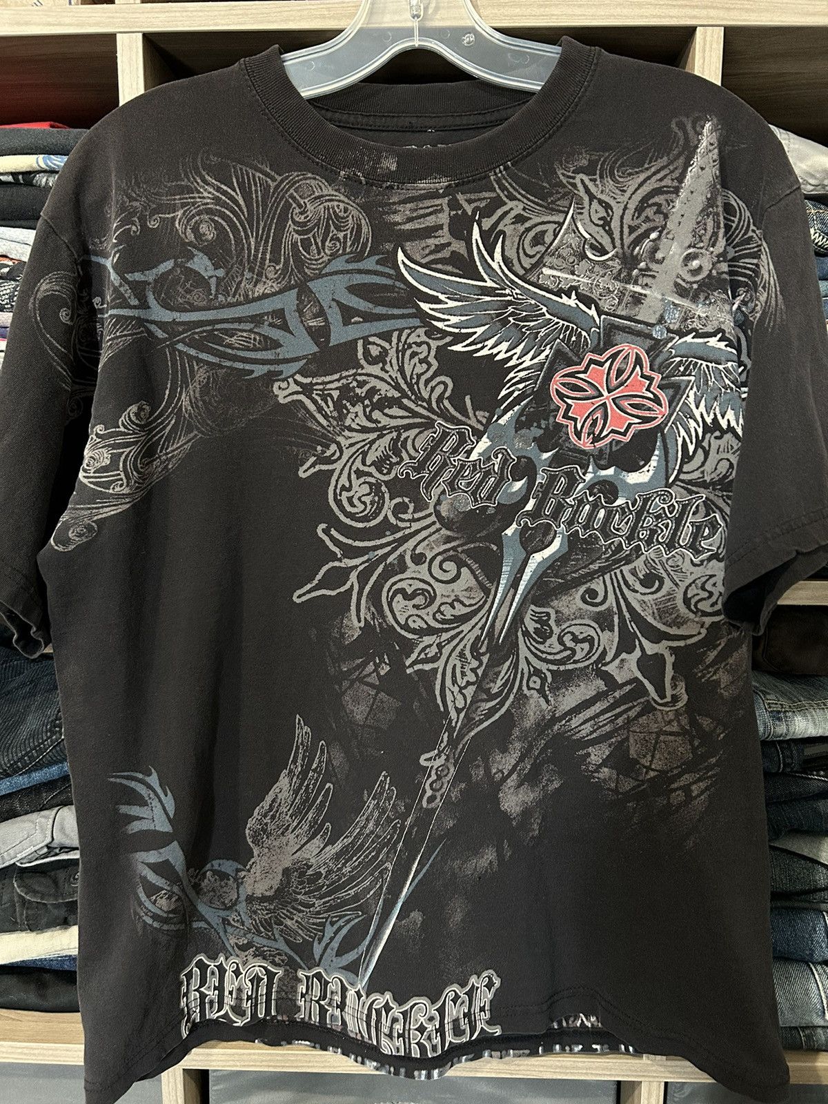 Affliction × Japanese Brand × Jnco Crazy Y2K Emblem AOP Affliction ...