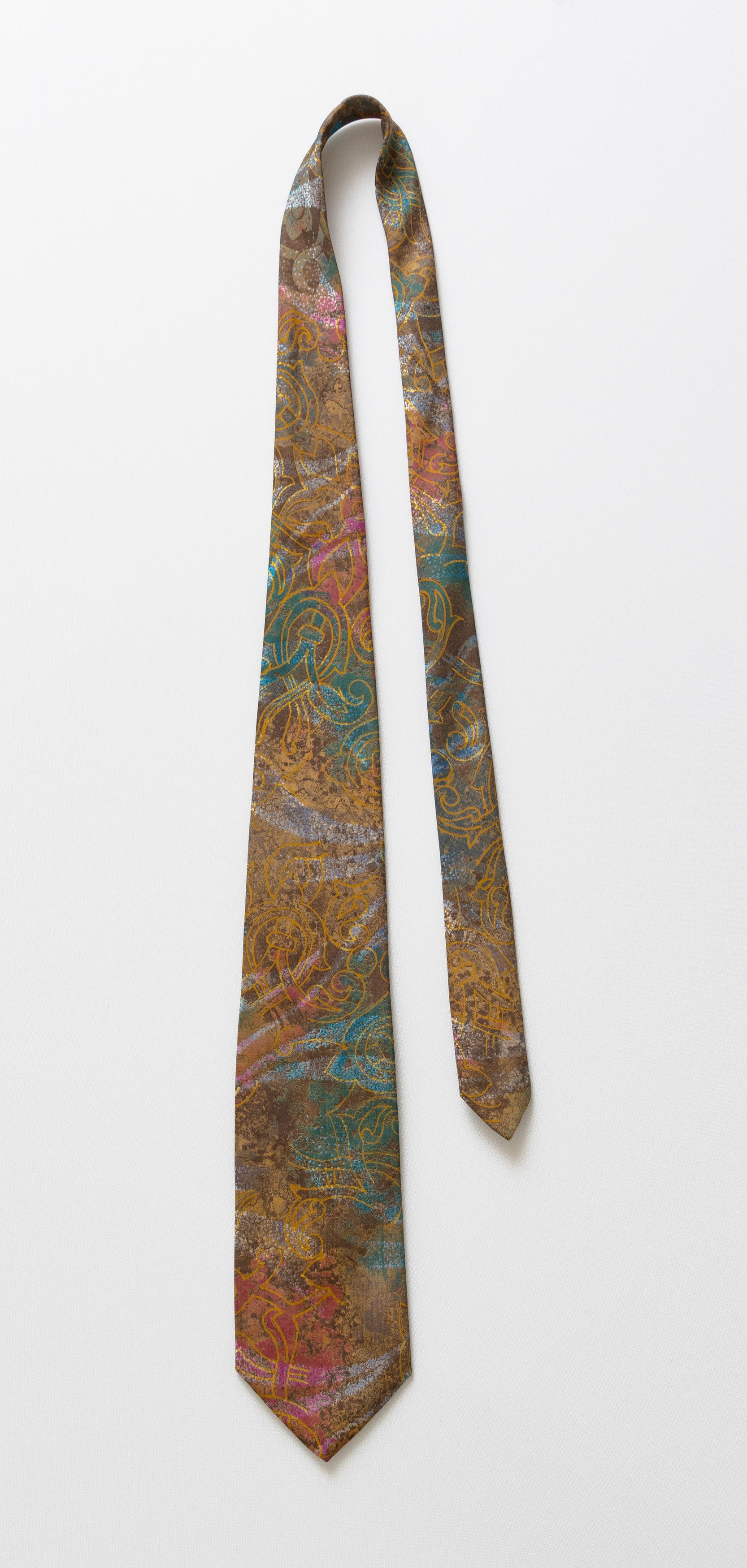Vintage Switzerland Tie abstract pattern print necktie 013 Size ONE SIZE - 3 Thumbnail