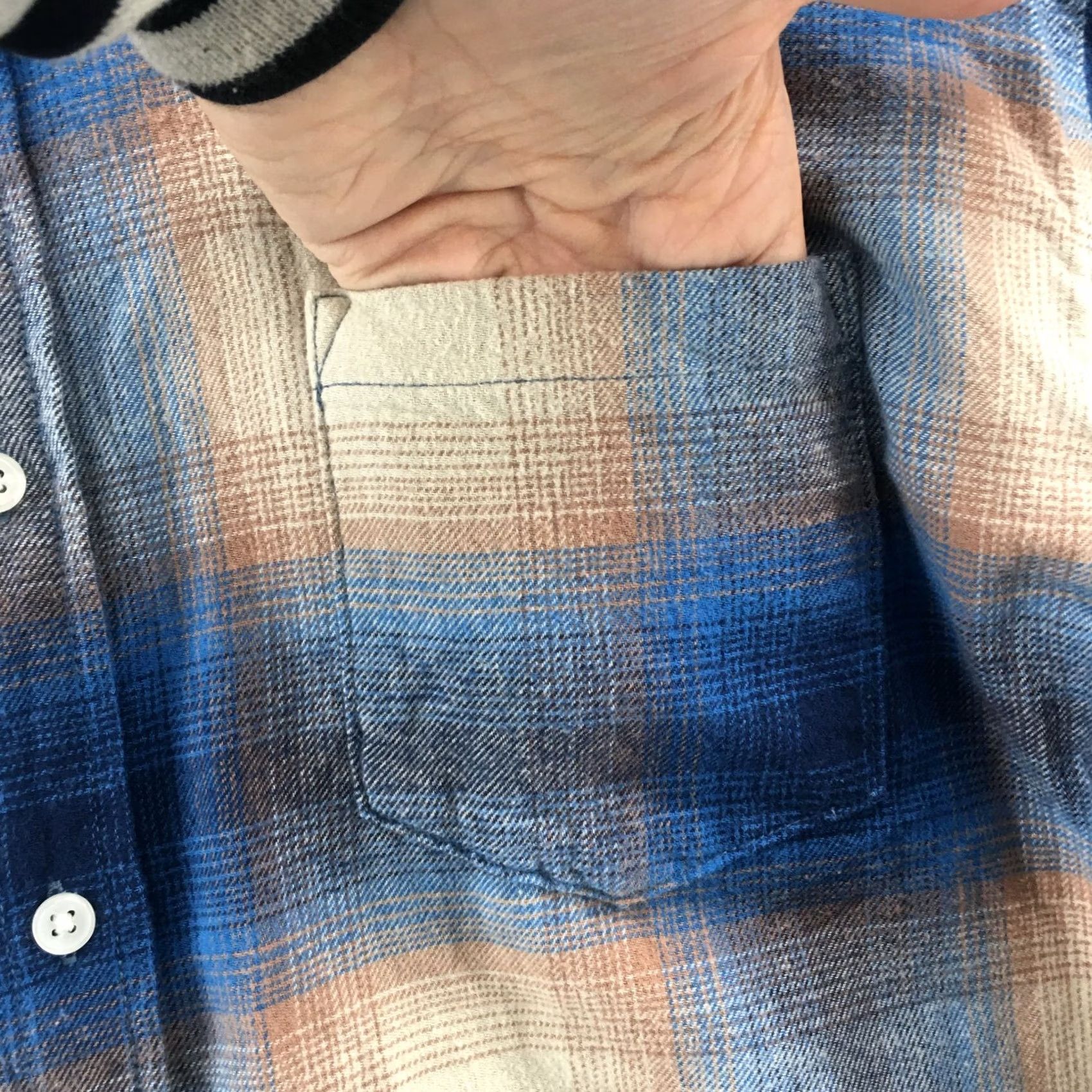 Vintage Nike AZ Arizona Button-Up Long Sleeve Shirt Mens M Blue Plaid Collar Pocket Cotton Shirt Size US M / EU 48-50 / 2 - 4 Thumbnail