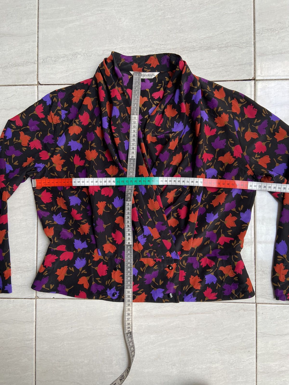 Pierre Balmain PIERRE BALMAIN Flower Motive Blouse Size M / US 6-8 / IT 42-44 - 6 Thumbnail