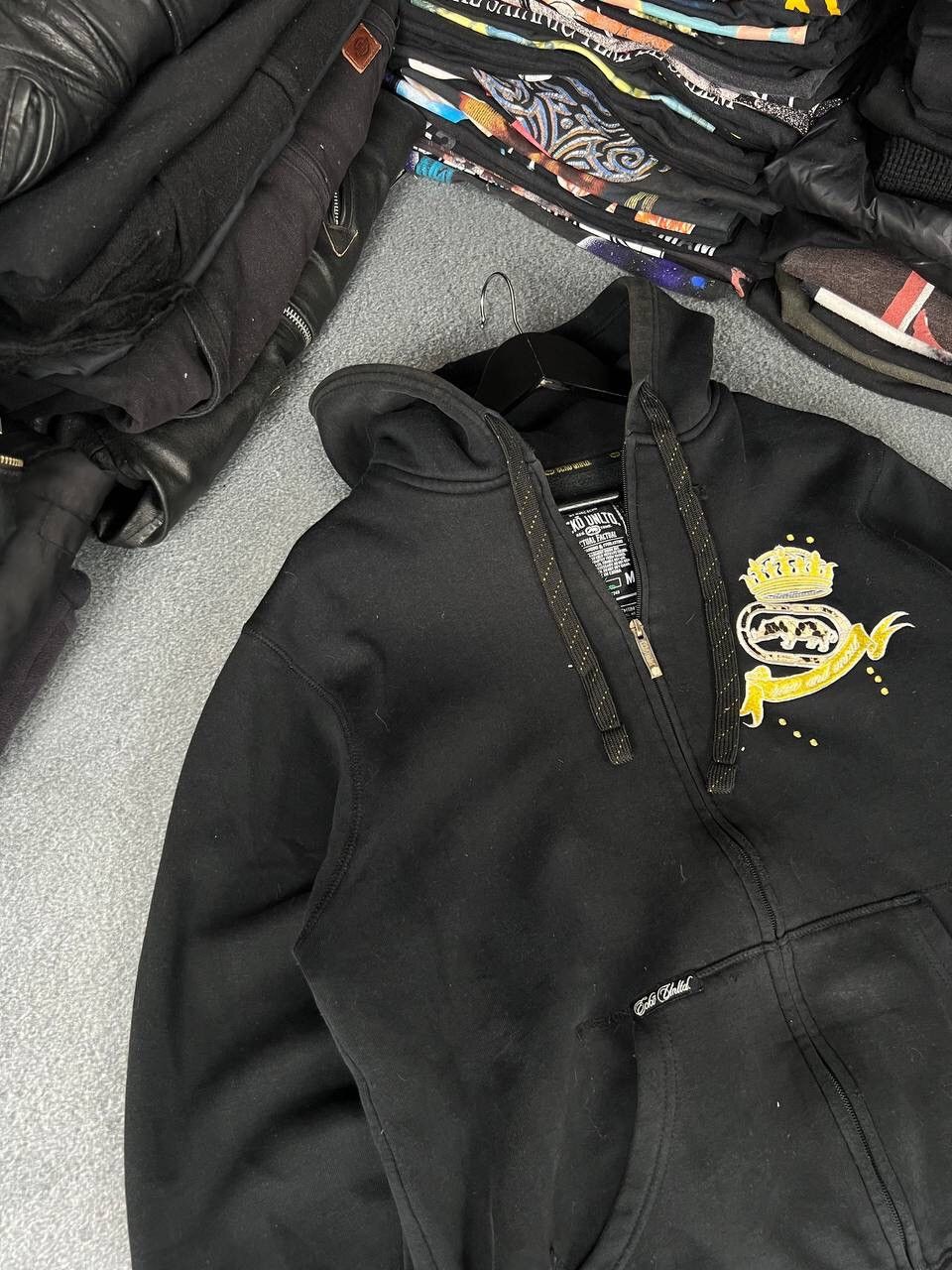 Ecko Unltd. Ecko Unltd Vintage Faded Black Zip Up Hoodie Size US M / EU 48-50 / 2 - 3 Thumbnail