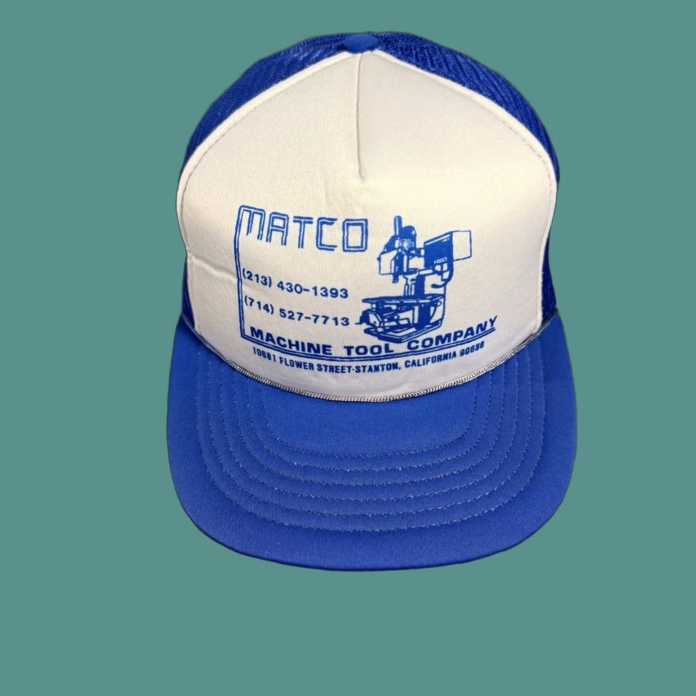 Vintage VINTAGE True 80s Youngan Matco Tools Snapback Hat Blue White ...