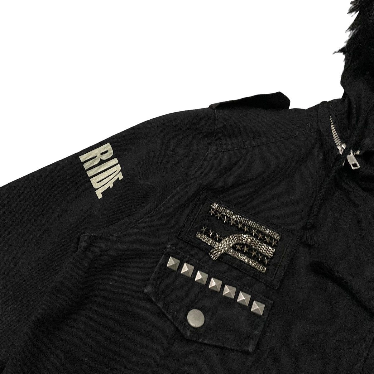 Le Grande Bleu (L.G.B.) Vintage Glad News Seditionaries Punk Skull Fishtail Parka Size US XS / EU 42 / 0 - 12 Thumbnail