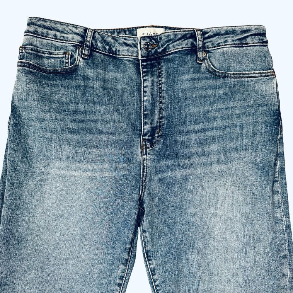 Frame NWT New Frame Le Crop Raw Hem Mini Bootcut Jeans In Rowley Size 34" / US 12 / IT 48 - 9 Thumbnail
