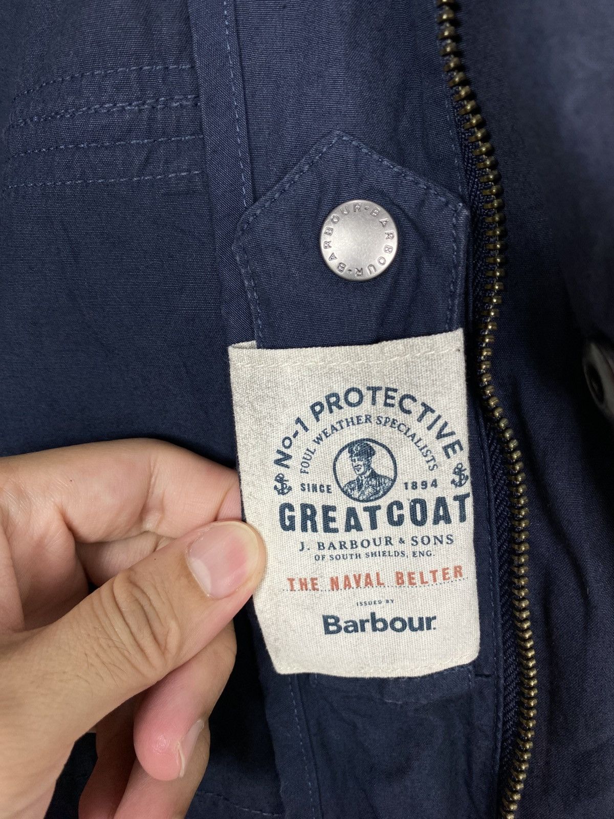 Barbour Rare‼️ Vintage Barbour Naval Belter Military Jacket Size US L / EU 52-54 / 3 - 8 Thumbnail