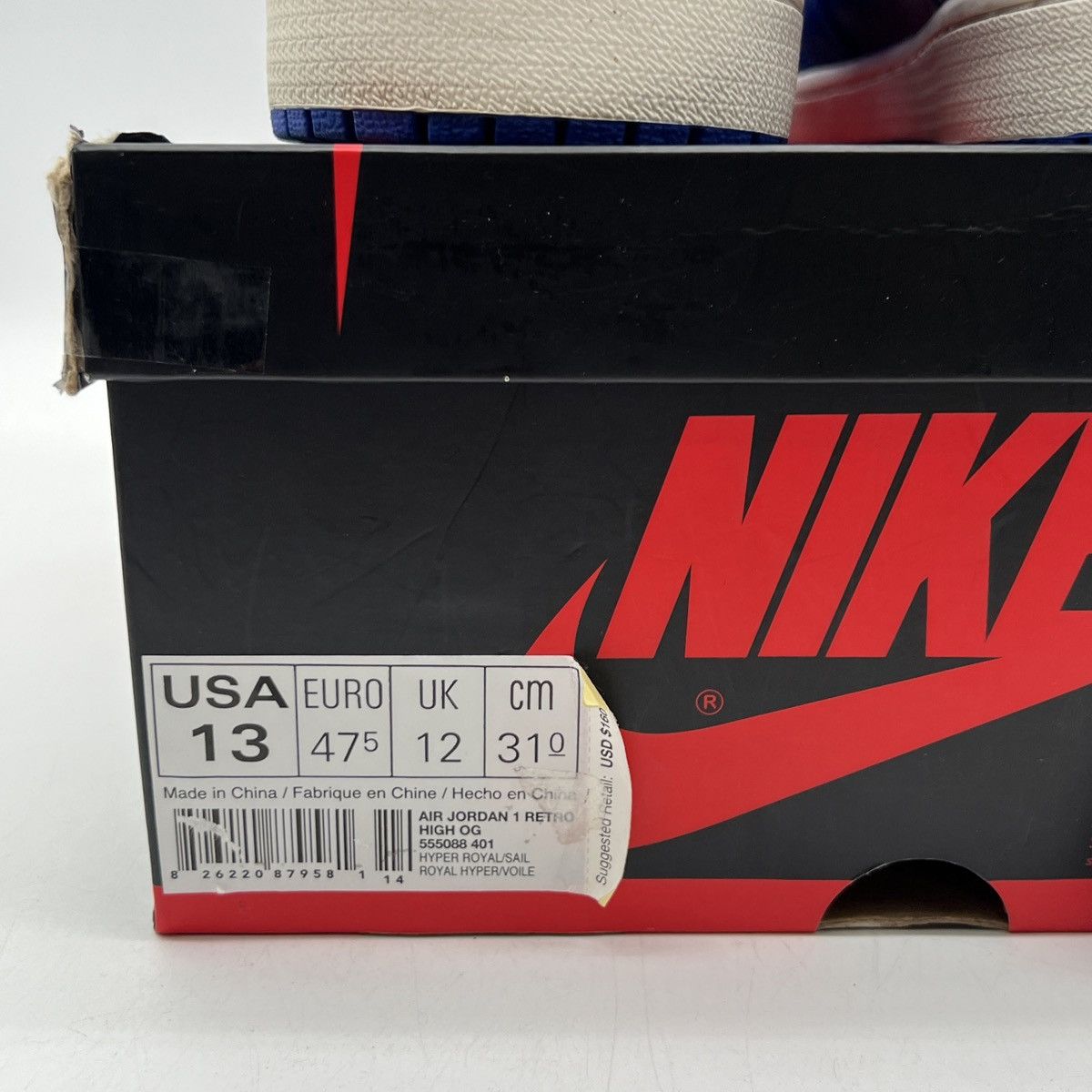Nike Air Jordan 1 High hyper royal Size US 13 / EU 46 - 6 Thumbnail