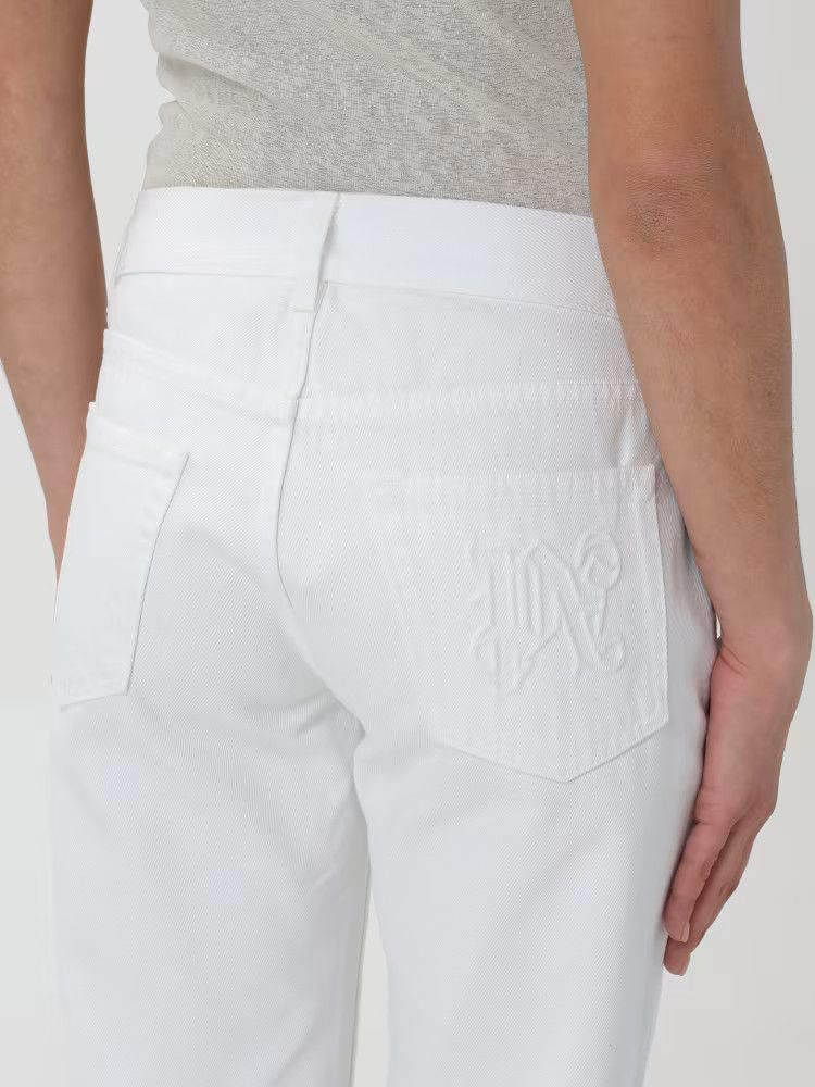 Palm Angels o1y1125 Denim Pant in White Size 27" / US 4 / IT 40 - 4 Thumbnail