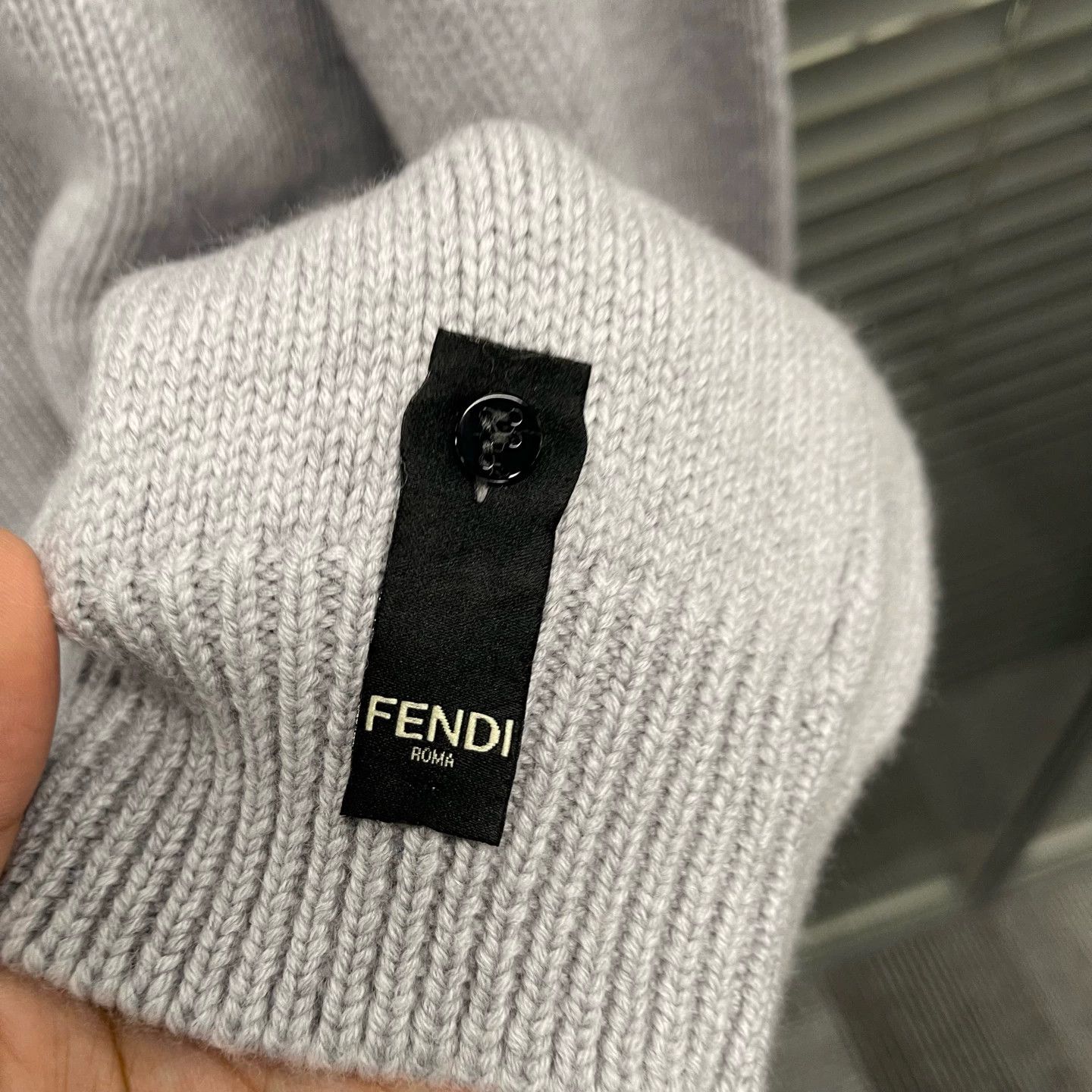 Fendi Fendi Gray Embossed Double F Logo Knit Sweater 48 Size US M / EU 48-50 / 2 - 5 Thumbnail