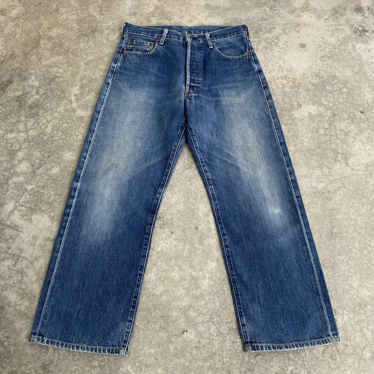 Levi's Vintage 90’s Levis 503B Big E Faded Blue Selvedge LVC Jeans Size US 30 / EU 46 - 3 Thumbnail
