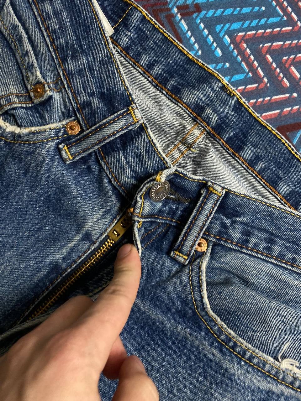 Levi's Crazy vintage y2k Levi’s 505 faded washed denim jeans skater Size US 32 / EU 48 - 14 Thumbnail