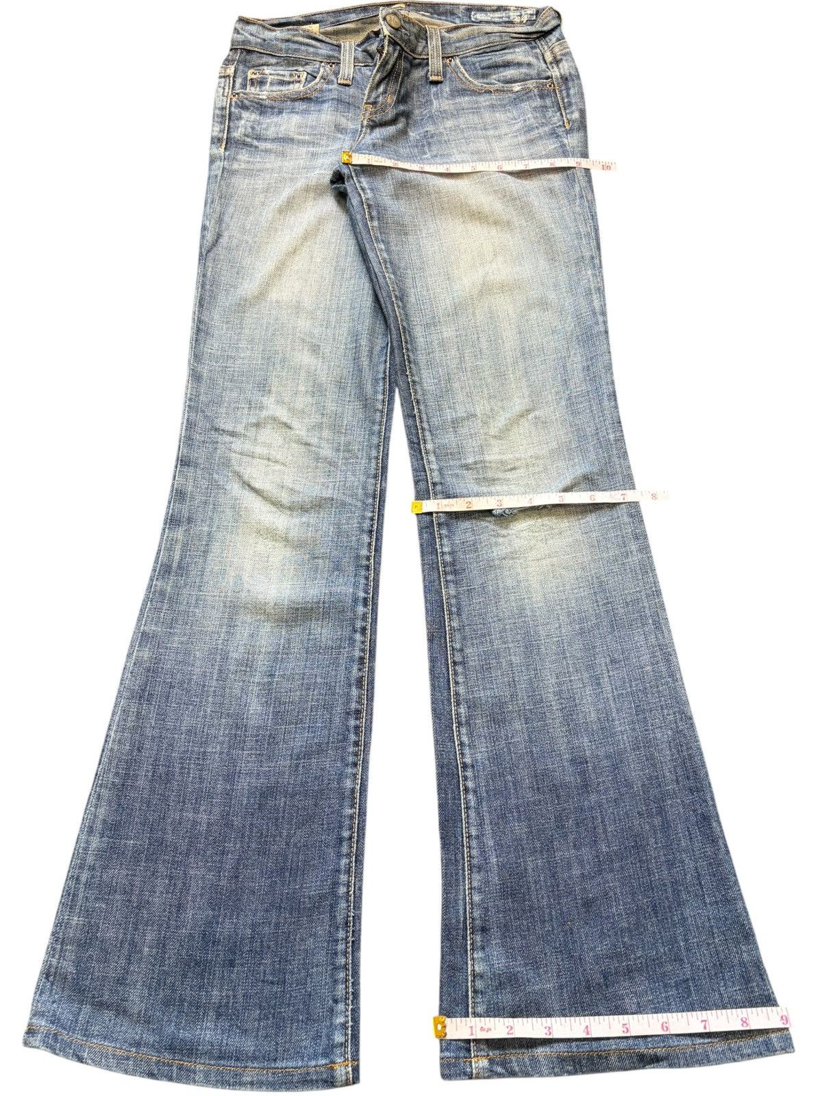 Diesel Vintage / Y2K Cult Blue Faded Wash Distress Flare Jeans Size 26" / US 2 / IT 38 - 8 Thumbnail