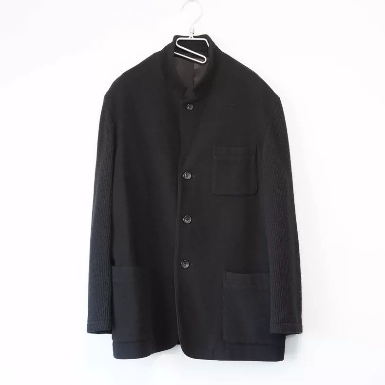 Yohji Yamamoto Yohji YamamotoKnit panel-blend jacket 2503-Nextarrow Size US L / EU 52-54 / 3 - 1 Thumbnail