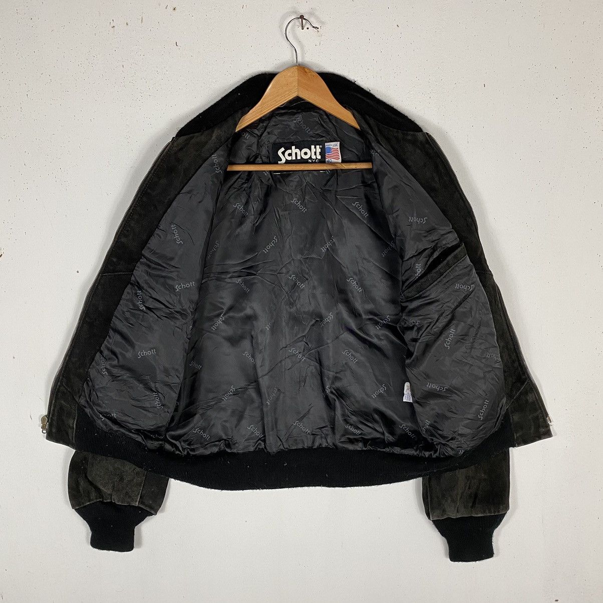 Schott VINTAGE SCHOTT NYC SUEDE GENUINE LEATHER JACKET Size US M / EU 48-50 / 2 - 8 Thumbnail