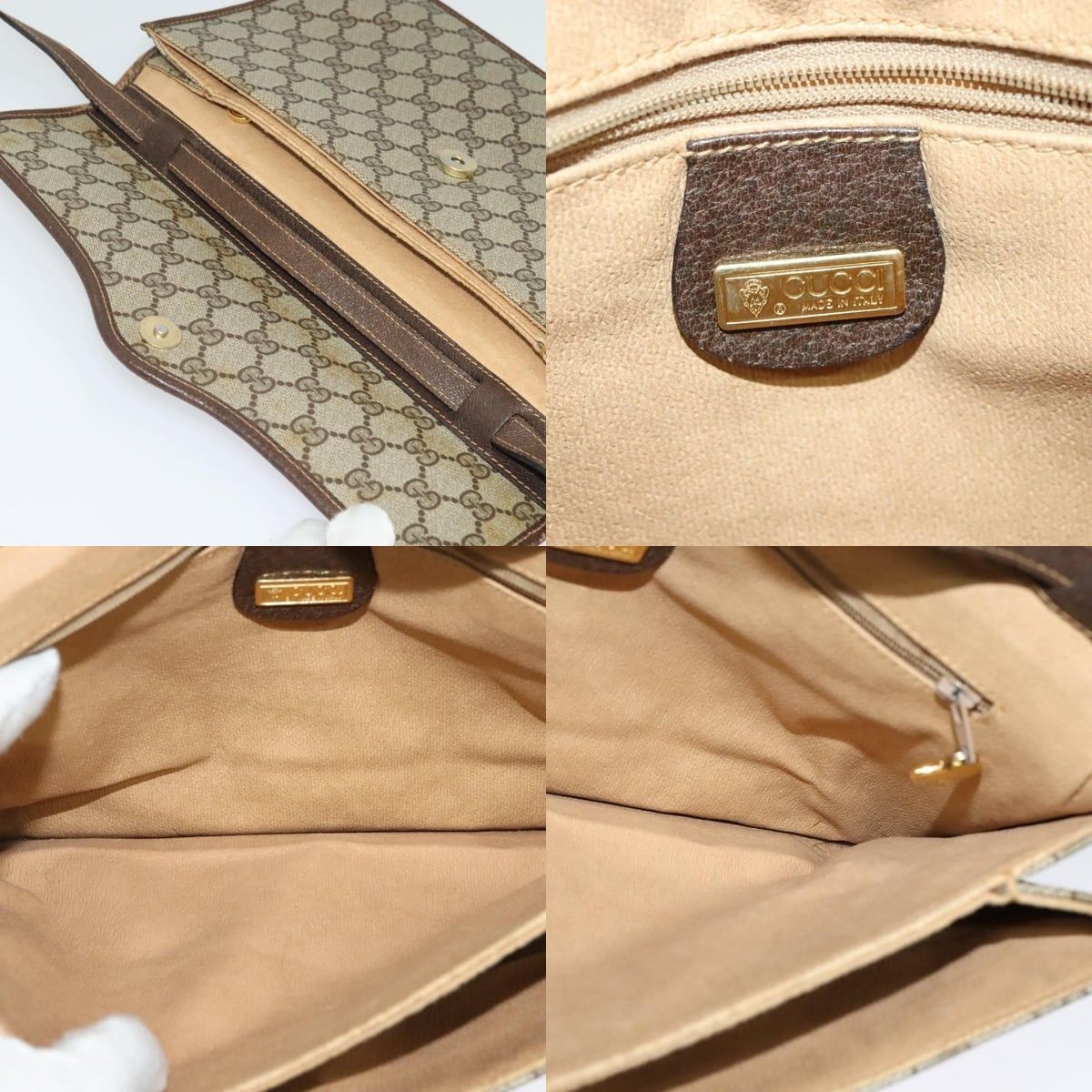 Gucci GUCCI GG Supreme Shoulder Bag Pvc Beige Gold 004 904 004 904 Size ONE SIZE - 11 Thumbnail