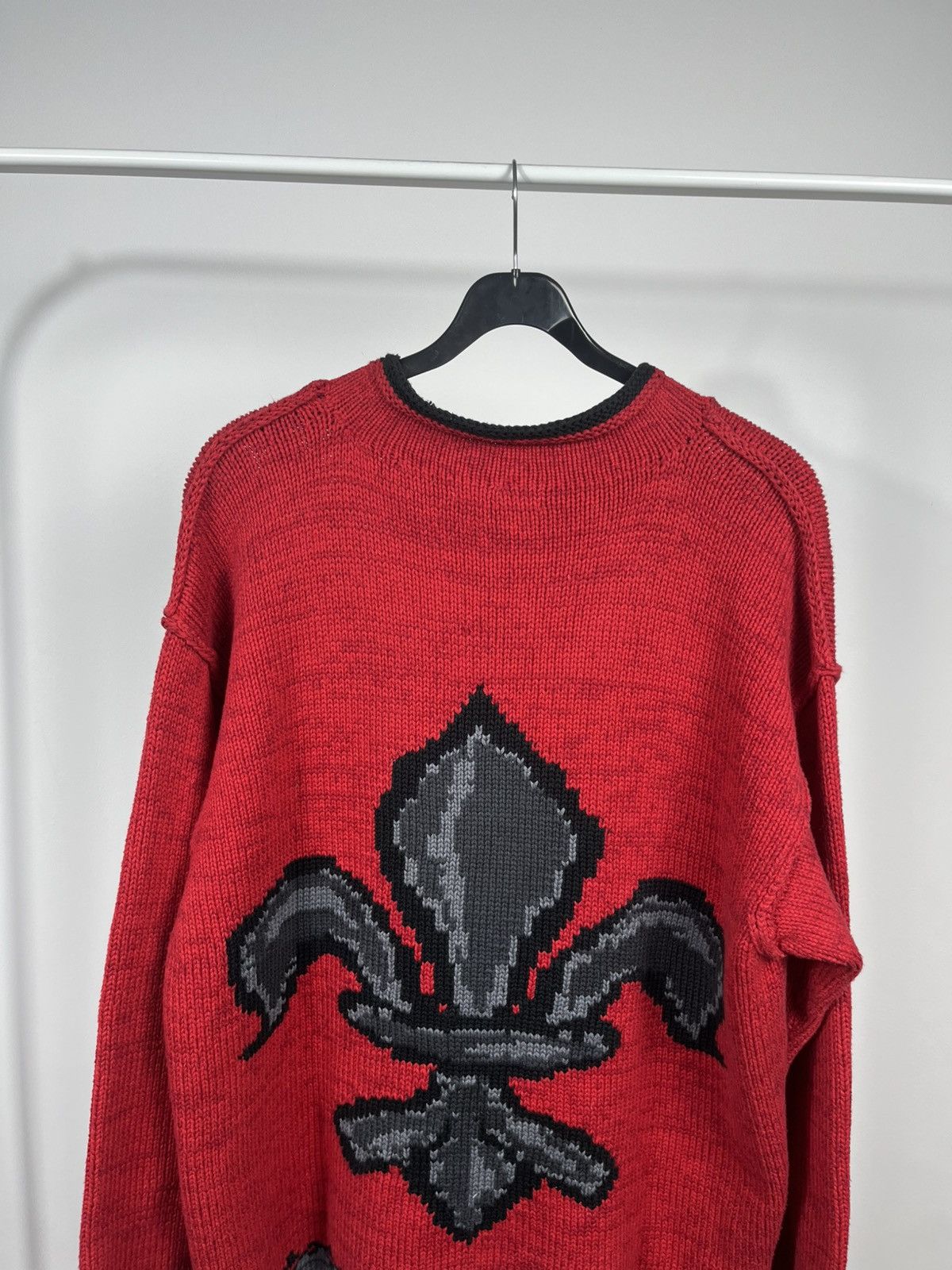 JET SET Vintage Jet Set Red Knit Sweater Fleur de Lis Graphic Size 2 Size US XL / EU 56 / 4 - 11 Thumbnail