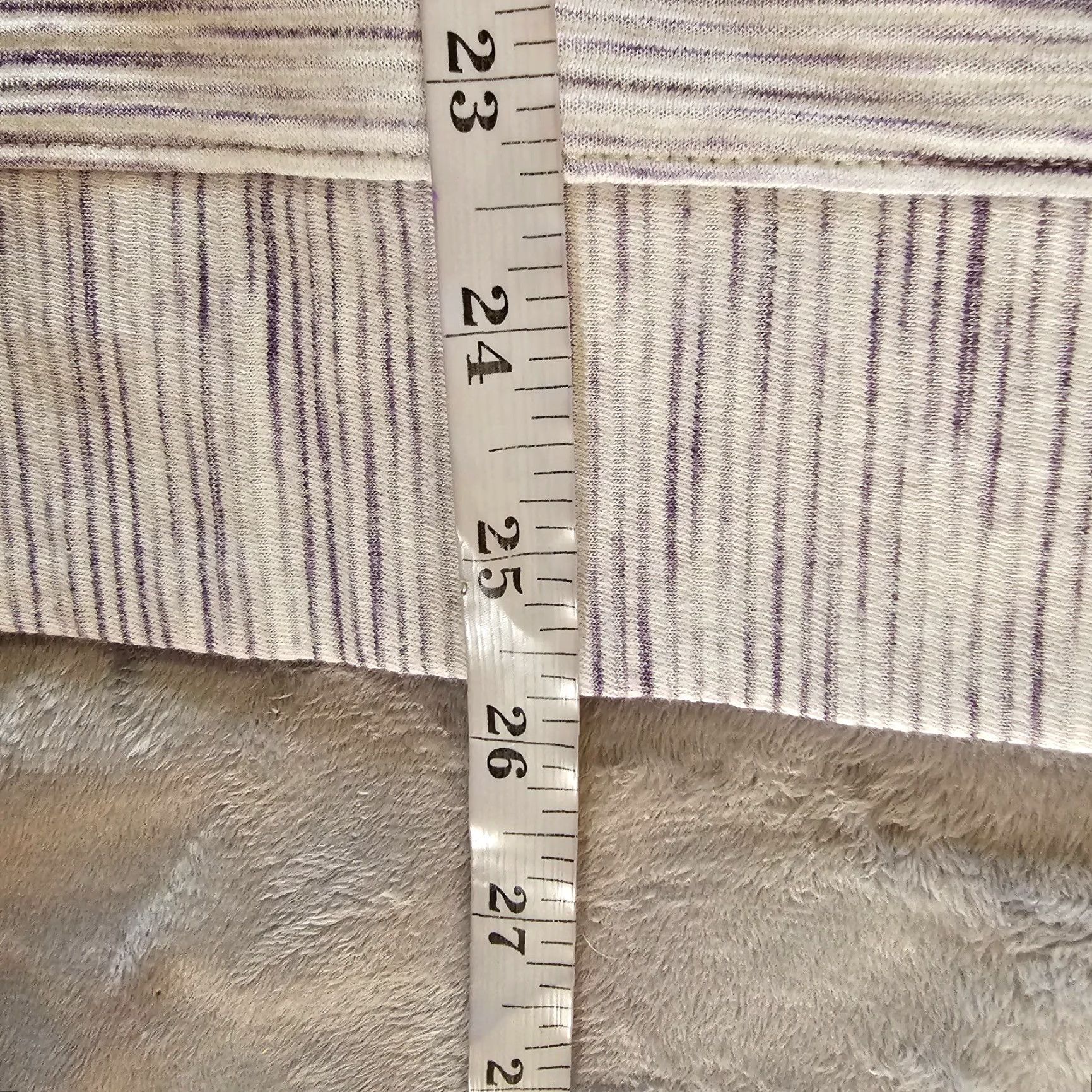 Vintage Chico's Weekends Top Shirt Women Purple White Striped Short Sleeve Boat Neck L Adult Womens Shirt Size L / US 10 / IT 46 - 6 Thumbnail