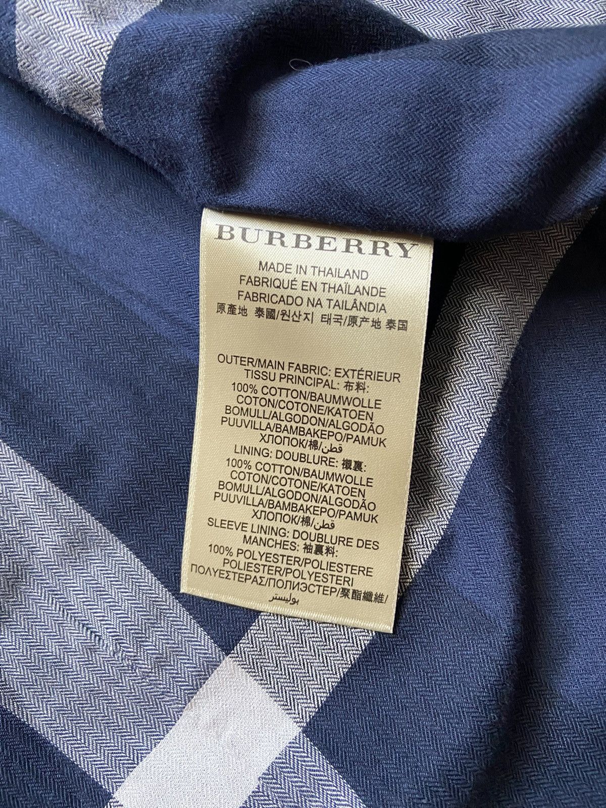 Burberry Burberry Brit Nova Check Inside Trench Coat In Navy Size US M / EU 48-50 / 2 - 12 Thumbnail