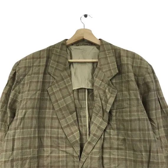 Ungaro Paris Vtg UNGARO UOMO PARIS Plaids Checks Striped 2 Button Blazer Size 46R - 3 Thumbnail