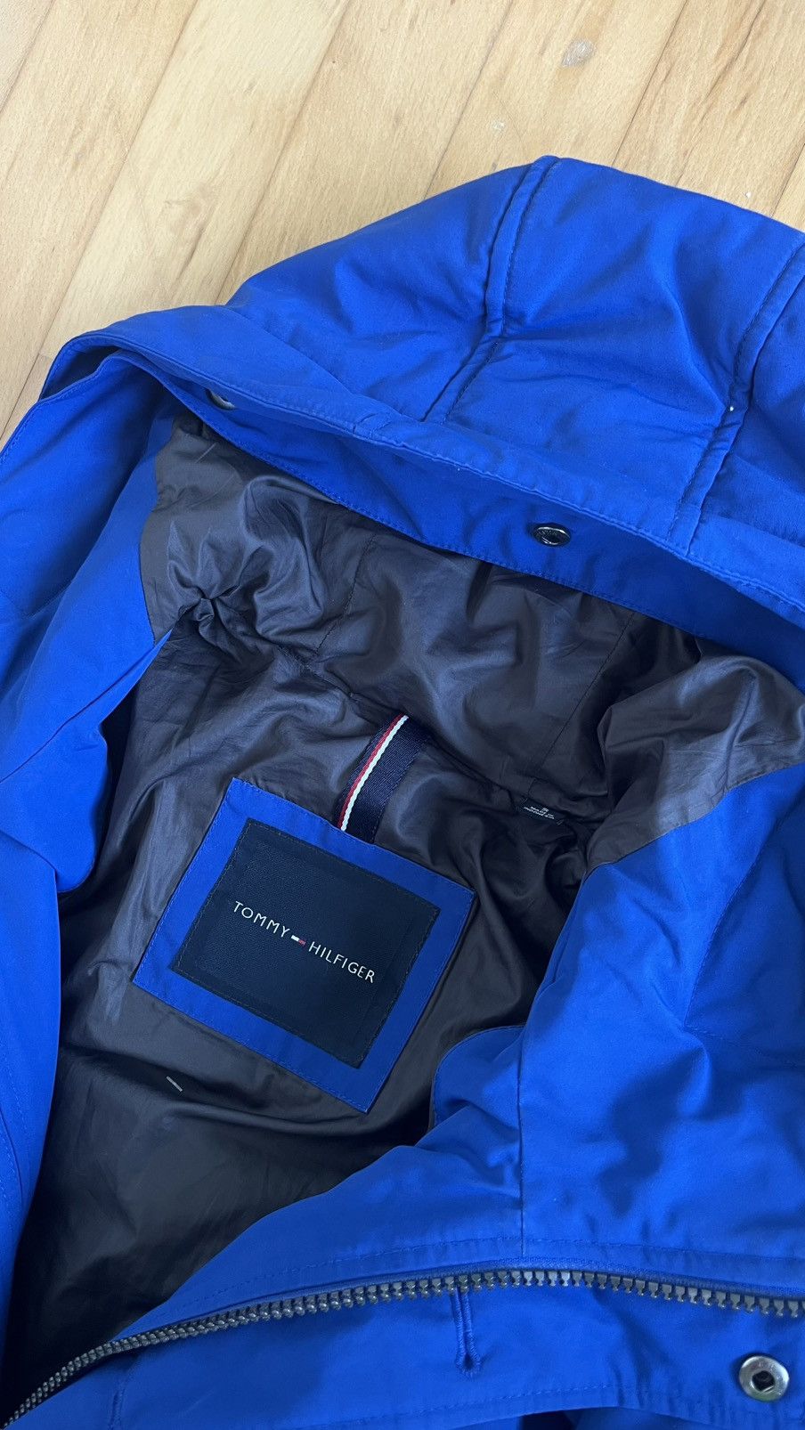Tommy Hilfiger Tommy Hilfiger Blue Puffer Jacket Fur Hood Bomber Coat Y2K Size US S / EU 44-46 / 1 - 3 Thumbnail