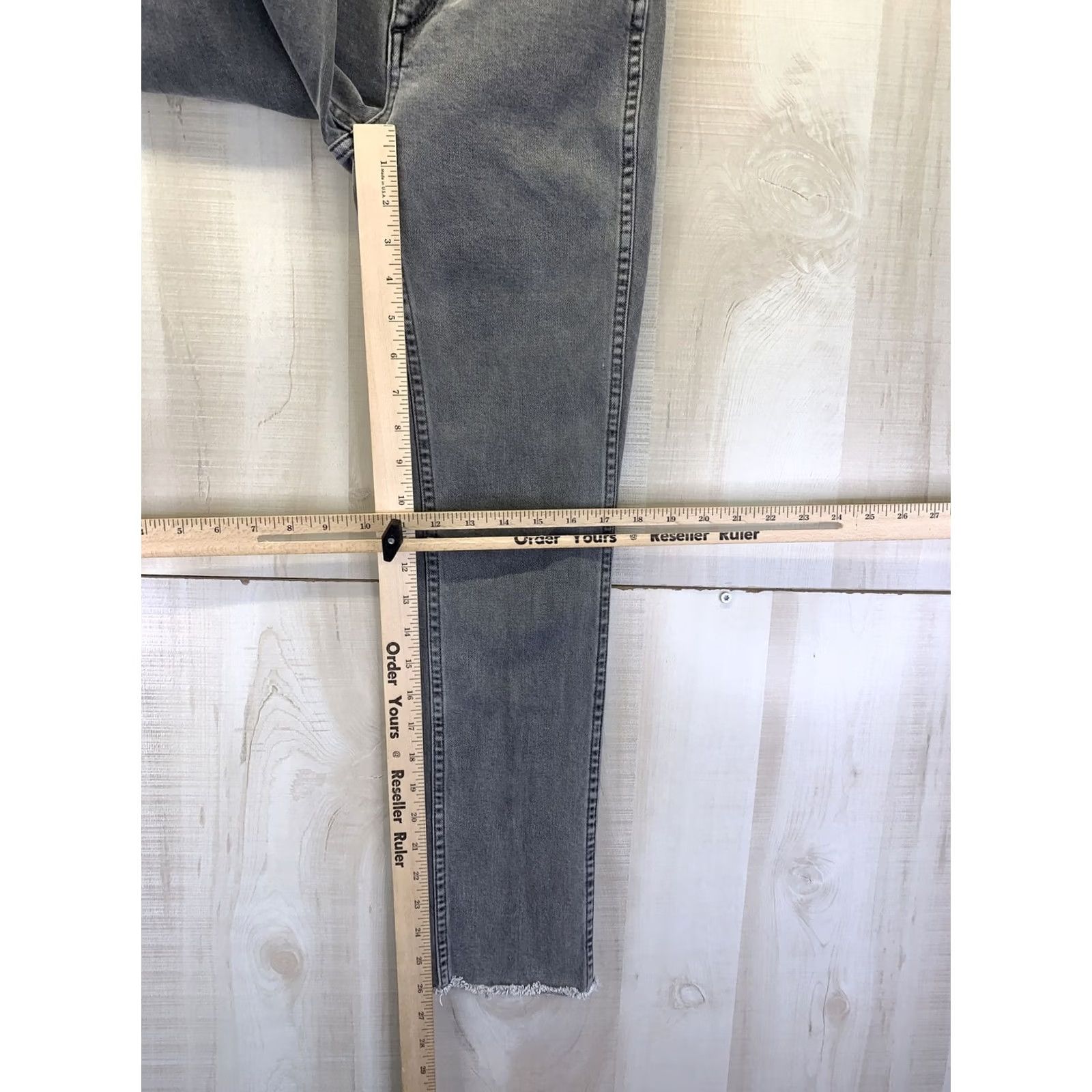 Rag & Bone rag & bone Charcoal Gray Raw Hem Stretch Skinny Denim Jeans Women’s 23-#10637 Size 40" / US 18 - 4 Thumbnail