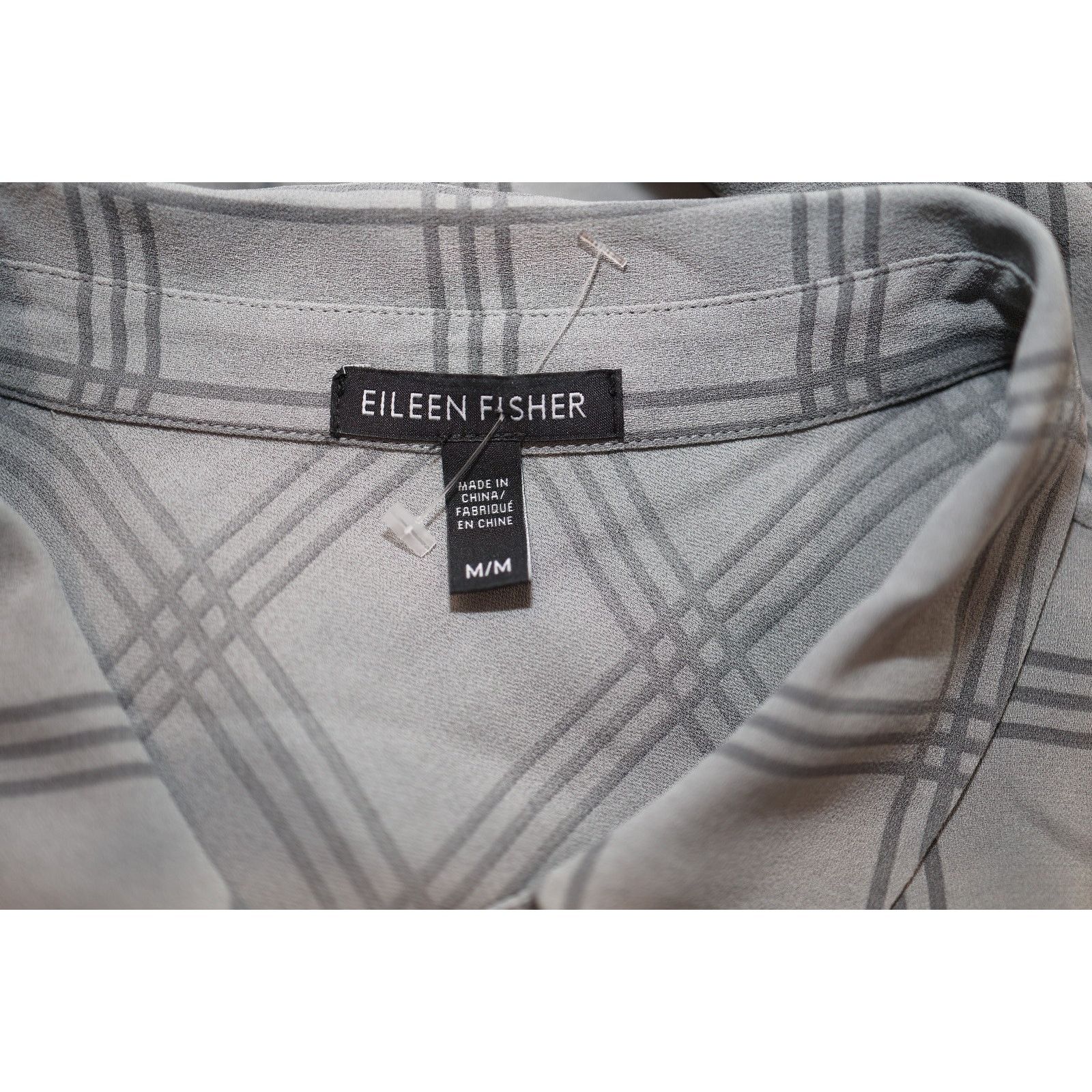 Eileen Fisher NWoT EILEEN FISHER Plaid Silk Oversized Shirt Dress Size M Size M / US 6-8 / IT 42-44 - 5 Thumbnail