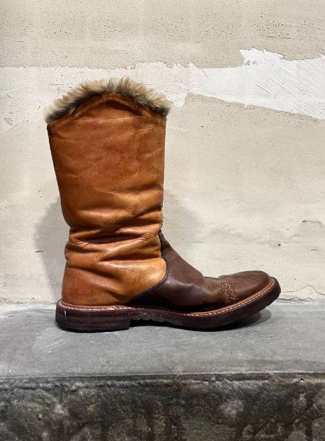 Number (N)ine Number (N)ine 2002AW “George” Era Suede Panel Leather Boots Size US 5.5 / EU 38 - 8 Thumbnail