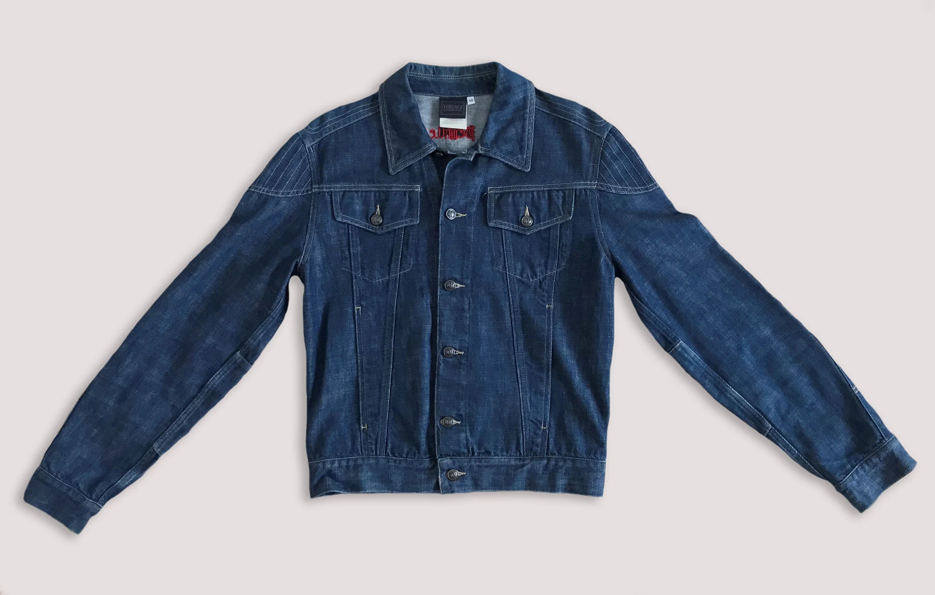 Versace Jeans Couture Vintage 90s Y2K VERSACE DeVILLE Denim Jacket Boxy Fit Unisex Size US M / EU 48-50 / 2 - 6 Thumbnail