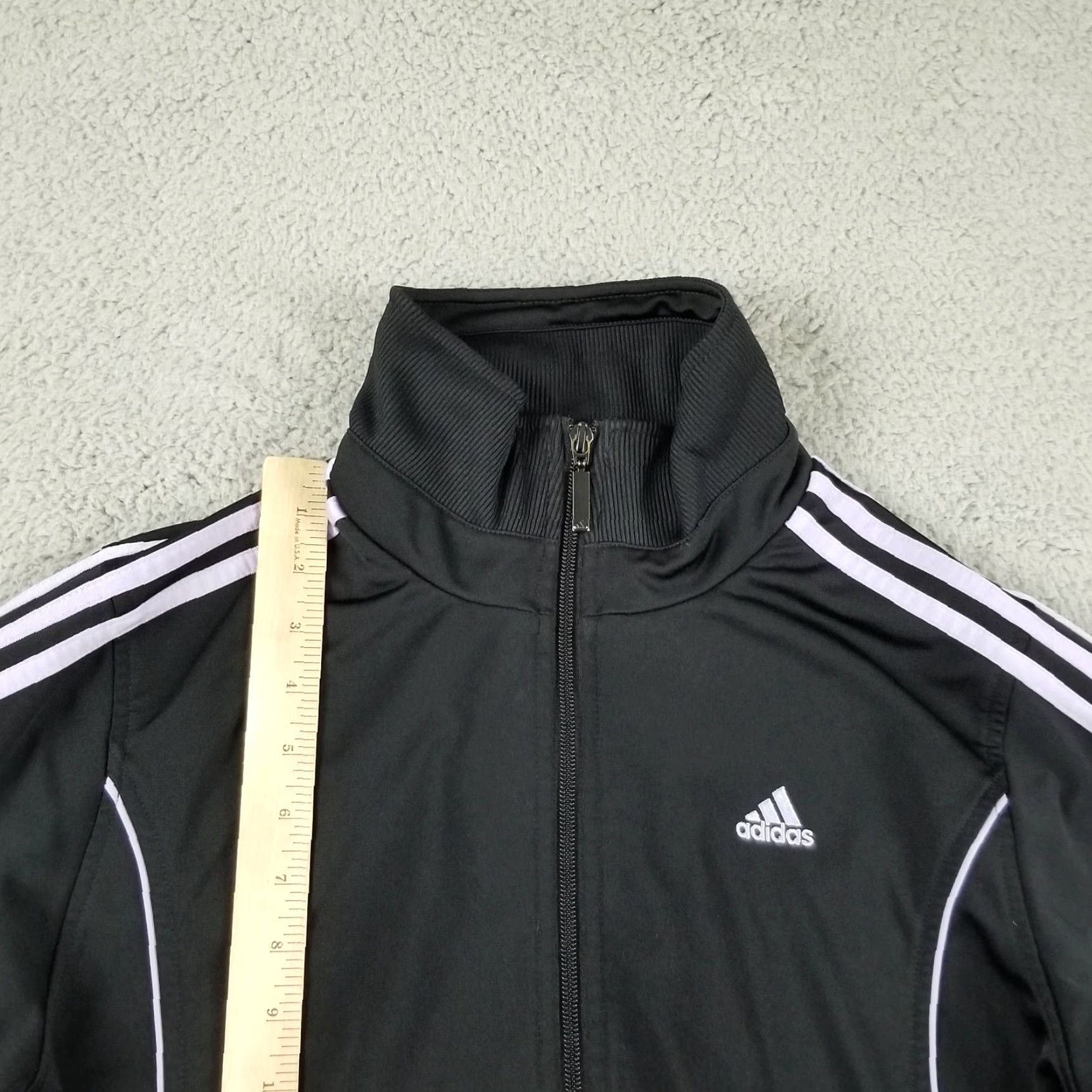 Vintage VINTAGE Adidas Originals Track Jacket Women Medium Black 3-Stripes 2003 Conversation: 90s/2000s style Mens? Size M / US 6-8 / IT 42-44 - 3 Thumbnail