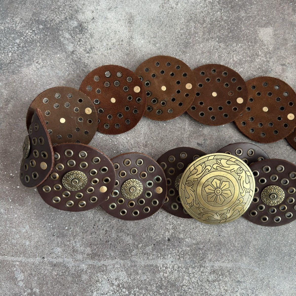 20471120 × Japanese Brand × Vintage Vintage Western Boho Style Wide Leather Belt Size ONE SIZE - 3 Thumbnail