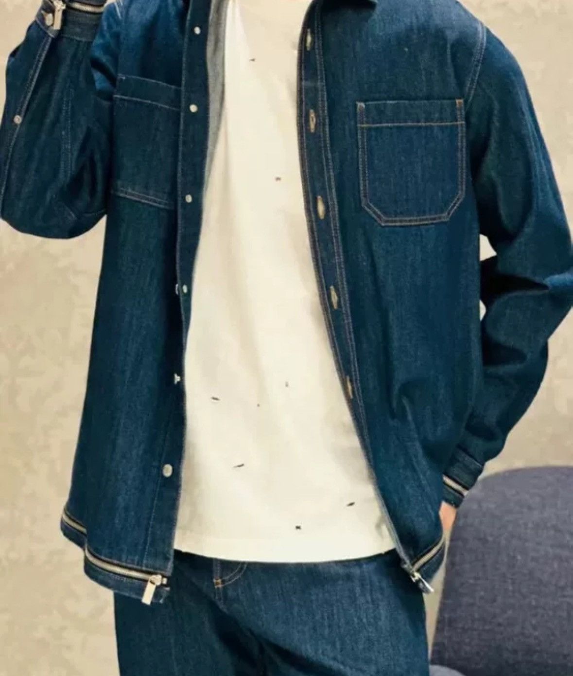 Dior Dior Removable Zipper Embroidered Logo Denim Jacket Size US M / EU 48-50 / 2 - 6 Thumbnail