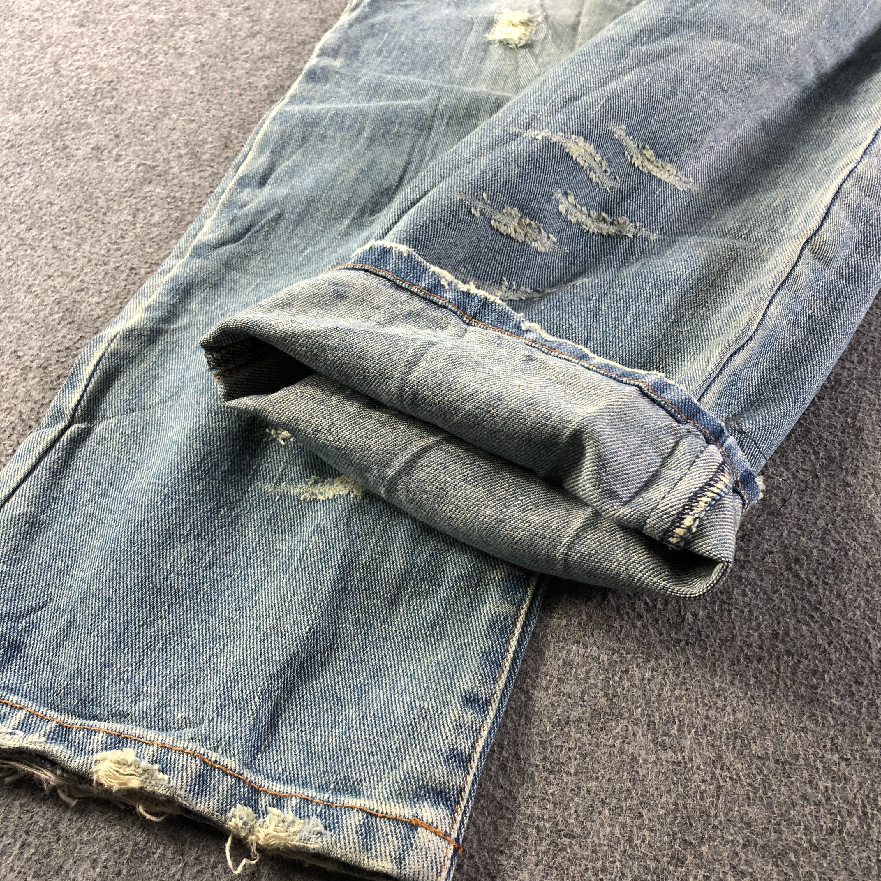 Levi's Vintage Japan Distress Jeans-J4606 Size US 34 / EU 50 - 6 Thumbnail