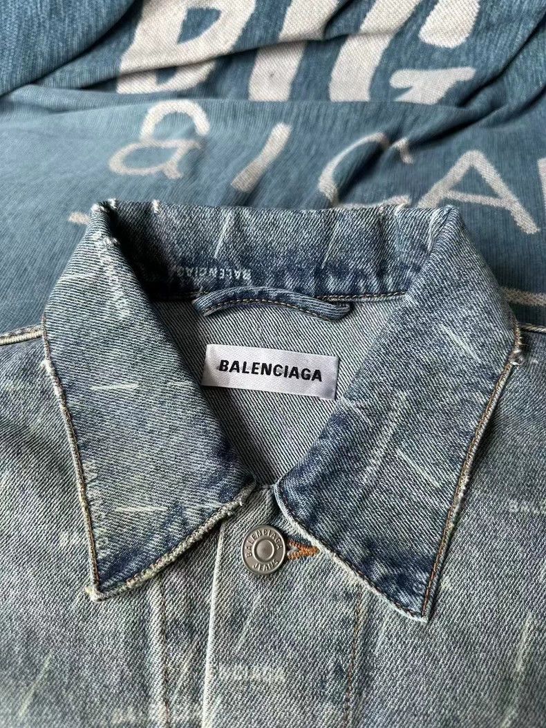 Balenciaga Balenciaga size 36 Full Print Denim Jacket Size M / US 6-8 / IT 42-44 - 3 Thumbnail