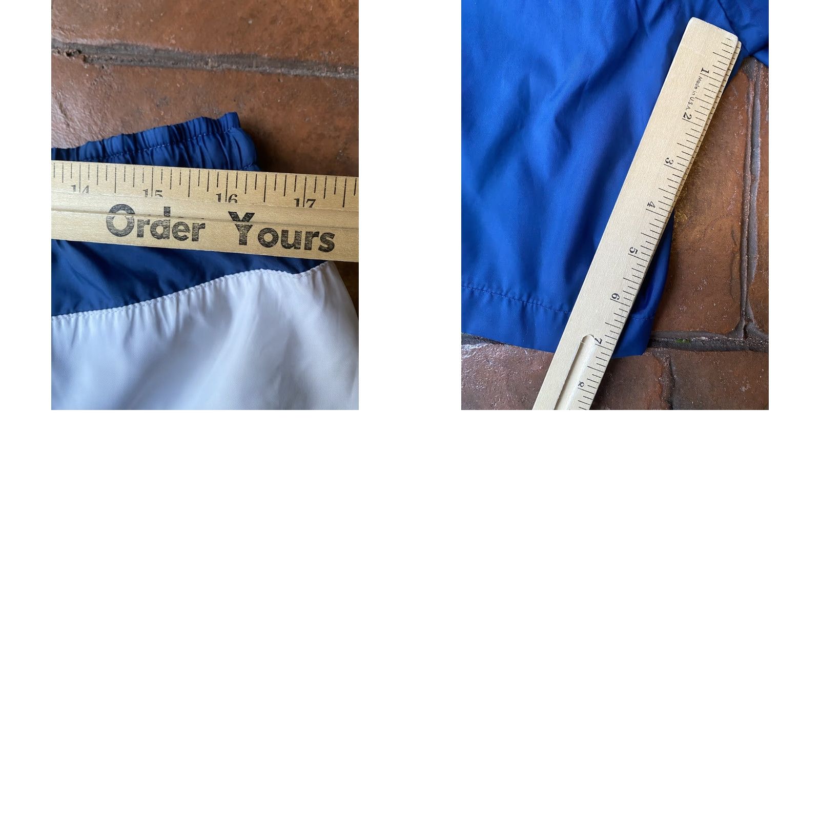 Nike VINTAGE Nike Swim Trunks Large Blue Swoosh Silver Tag Spellout Trunks Men Beach Size US 33 - 8 Thumbnail