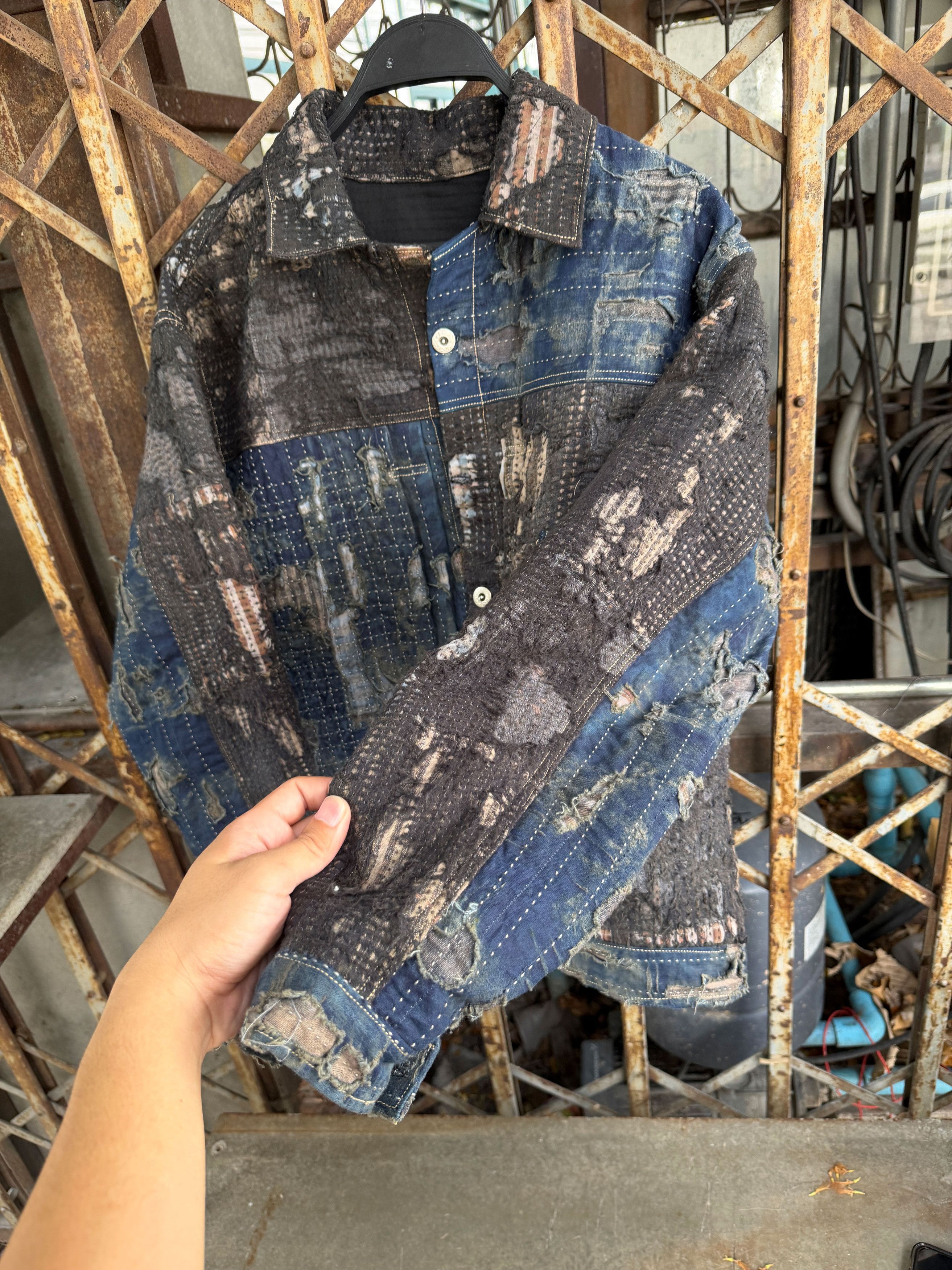 Japanese Brand 1/1 Boro Patchwork Denim Jacket Size US L / EU 52-54 / 3 - 18 Thumbnail