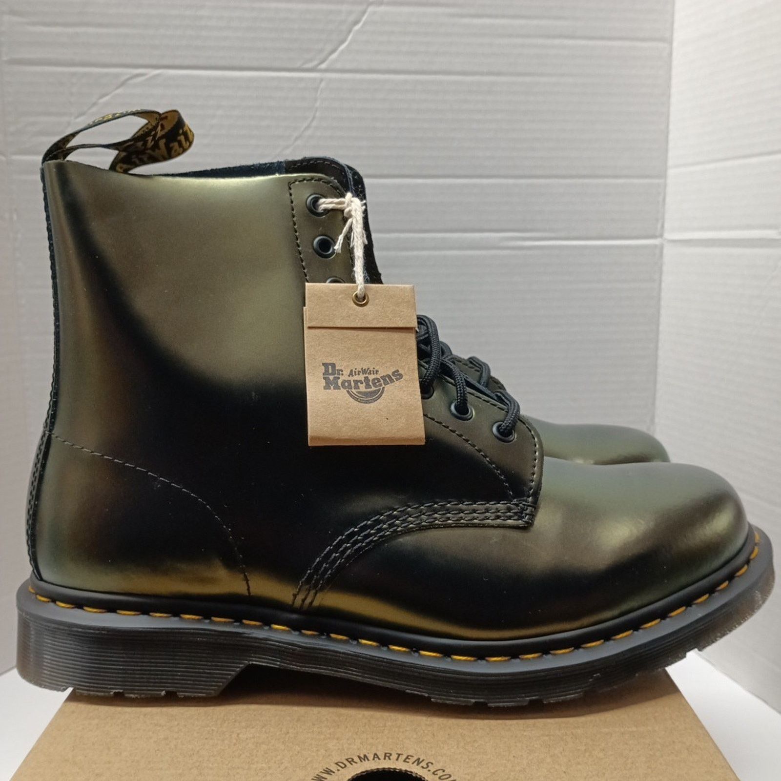 Martens METALLIC Leather Boots Chroma Men's Size 12 NWB