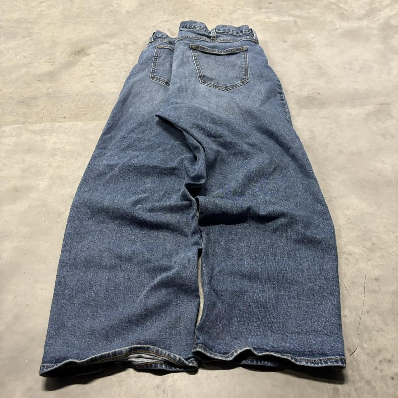 Japanese Brand × Vintage Crazy Vintage Y2K/2000s Baggy Dark Wash Skater Denim Jeans! Size US 42 / EU 58 - 4 Thumbnail