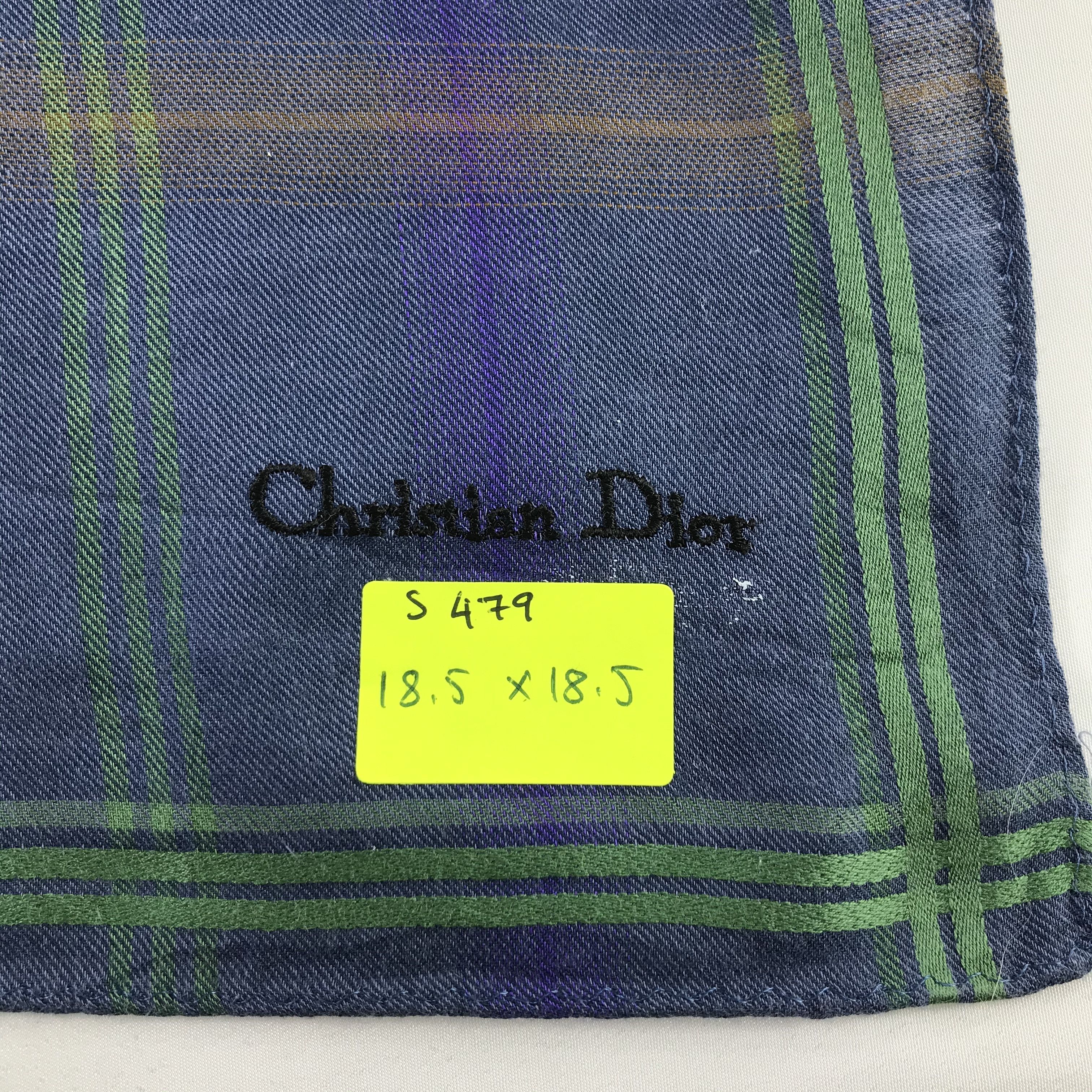 Christian Dior Monsieur × Vintage Christian Dior Bandana / Handkerchief / Neckerchief - S479 Size ONE SIZE - 5 Thumbnail