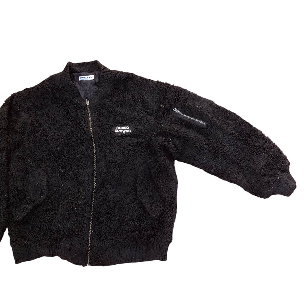 14th Addiction × Japanese Brand × Santa Cruz Skateboards VINTAGE RODEO CROWNS SKATE FUR BOMBERS STYLE JACKET Size US L / EU 52-54 / 3 - 4 Thumbnail