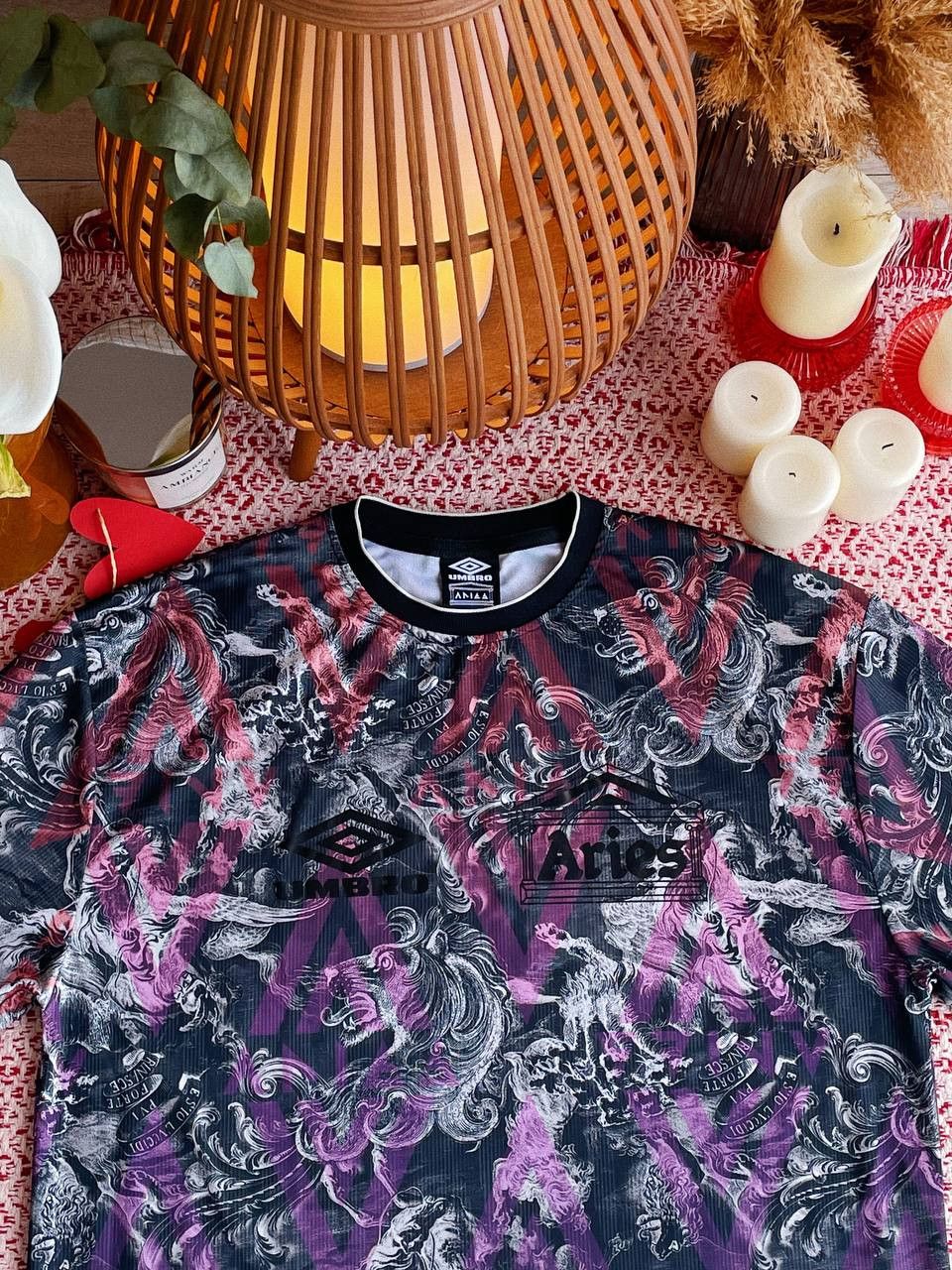 Aries Aries x Umbro Long Sleeve Shirt – Lion & Baroque Print – Size US L / EU 52-54 / 3 - 6 Thumbnail
