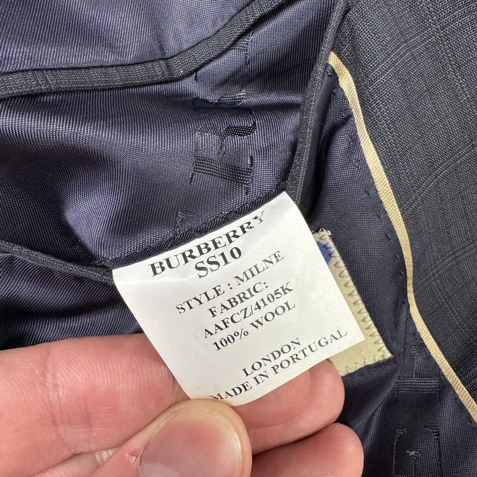 Burberry Burberry Men Blazer Two Button Grey Check Size 50 Size 40R - 13 Thumbnail