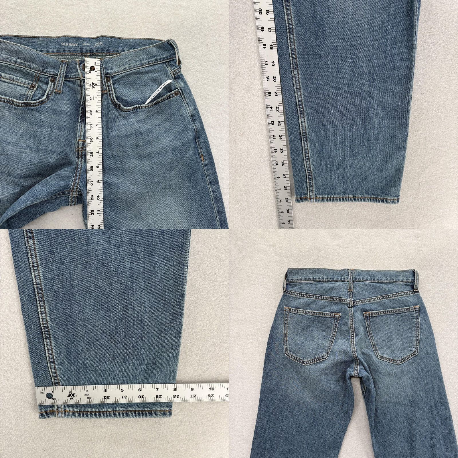 Old Navy Old Navy Jeans Mens 29x30 Blue Medium Wash Relaxed Straight Denim NWT Built-In Flex Size US 29 - 8 Thumbnail